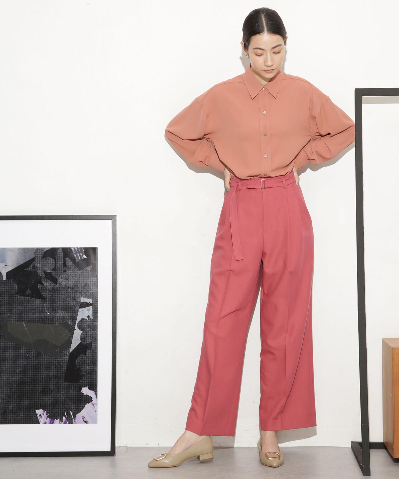 バッククロスドレープシャツ 6693220309