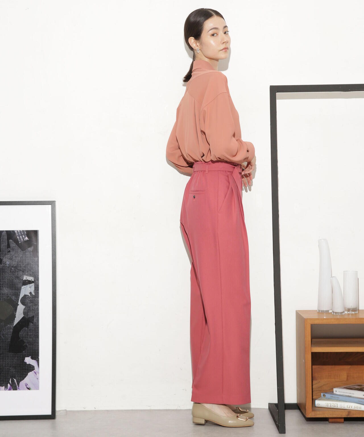 バッククロスドレープシャツ 6693220309