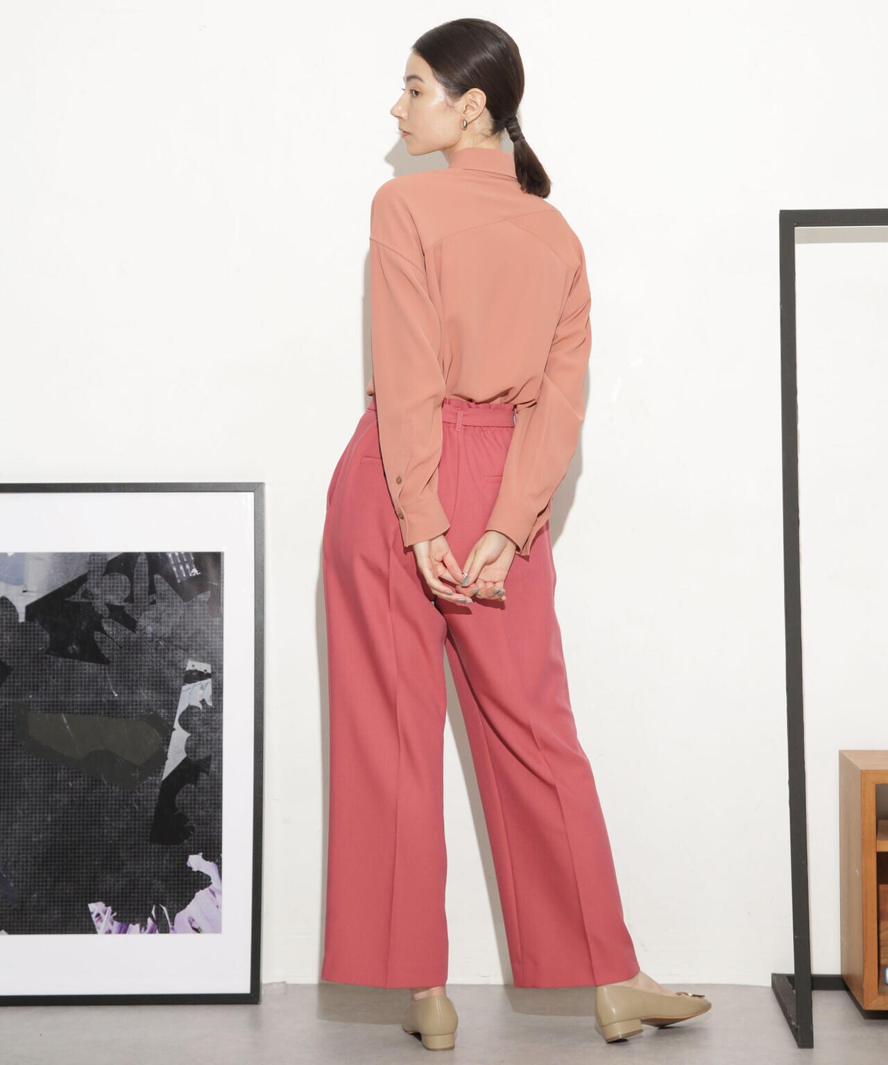 バッククロスドレープシャツ 6693220309