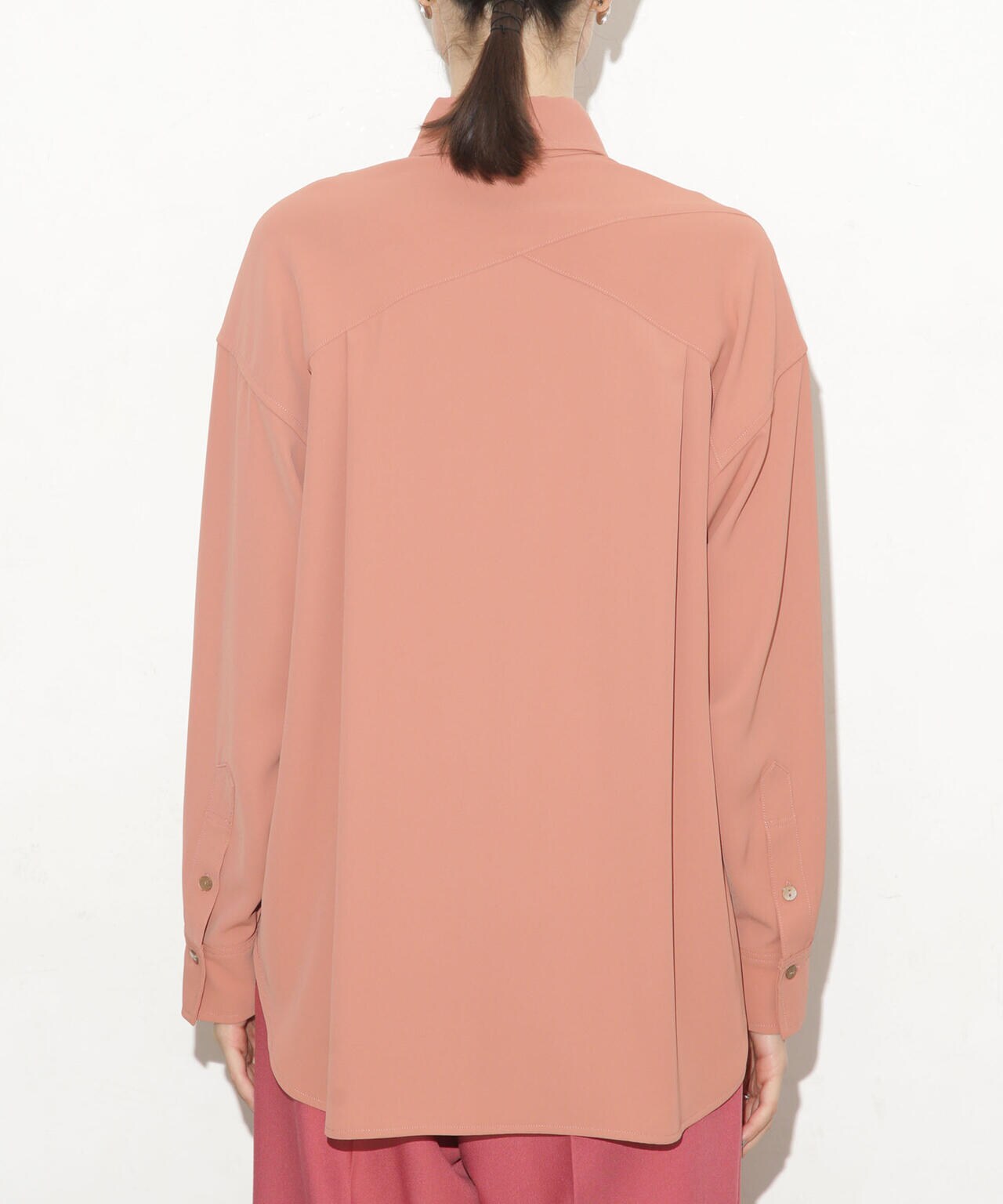 バッククロスドレープシャツ 6693220309