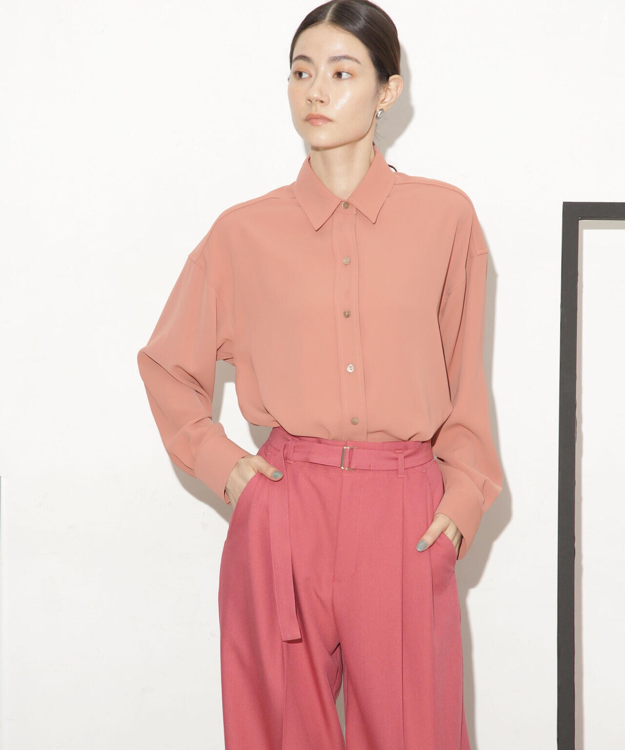 バッククロスドレープシャツ 6693220309