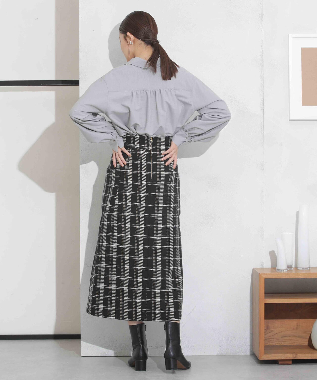 ギャザーワイドシャツ 6693220319