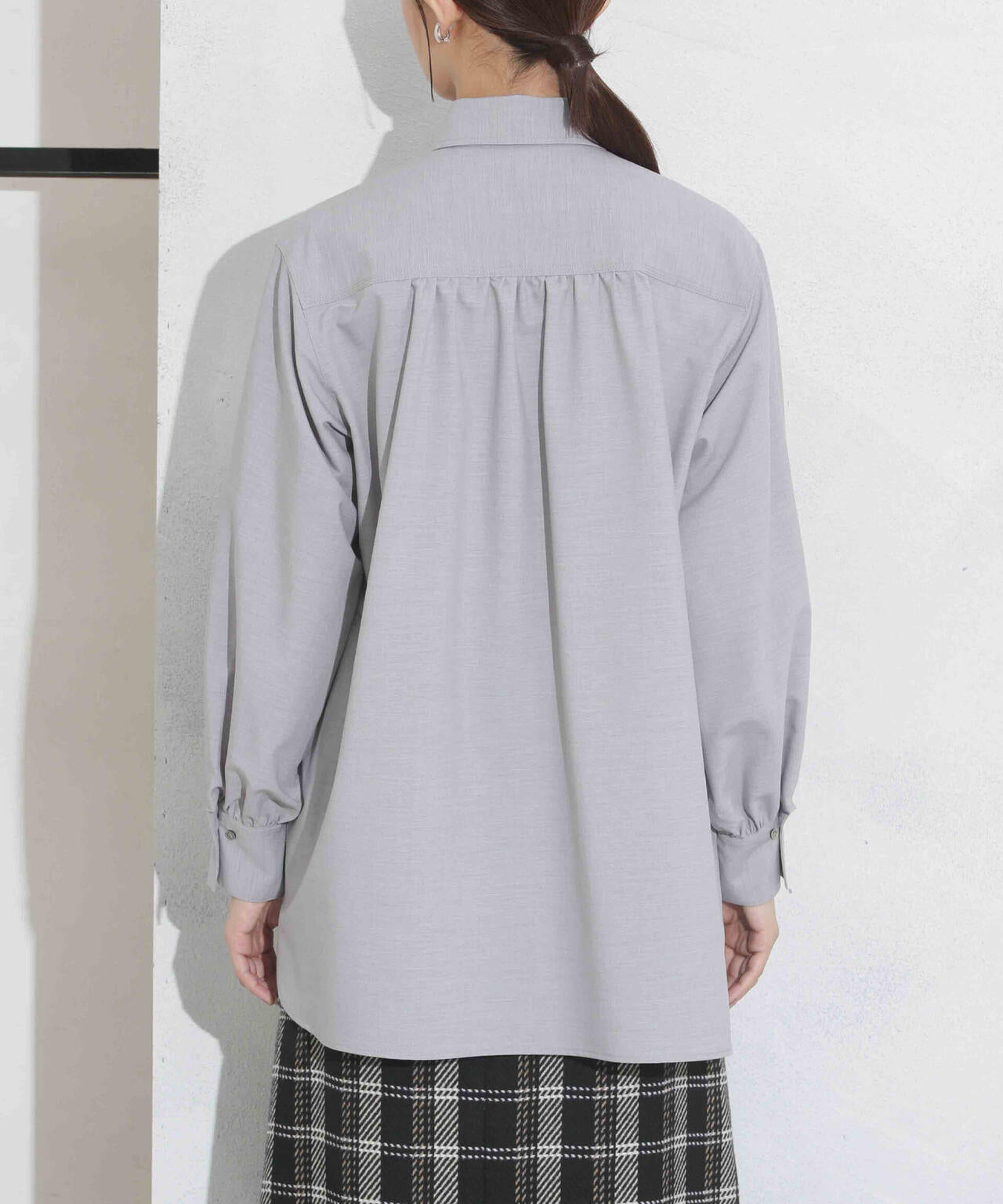 ギャザーワイドシャツ 6693220319