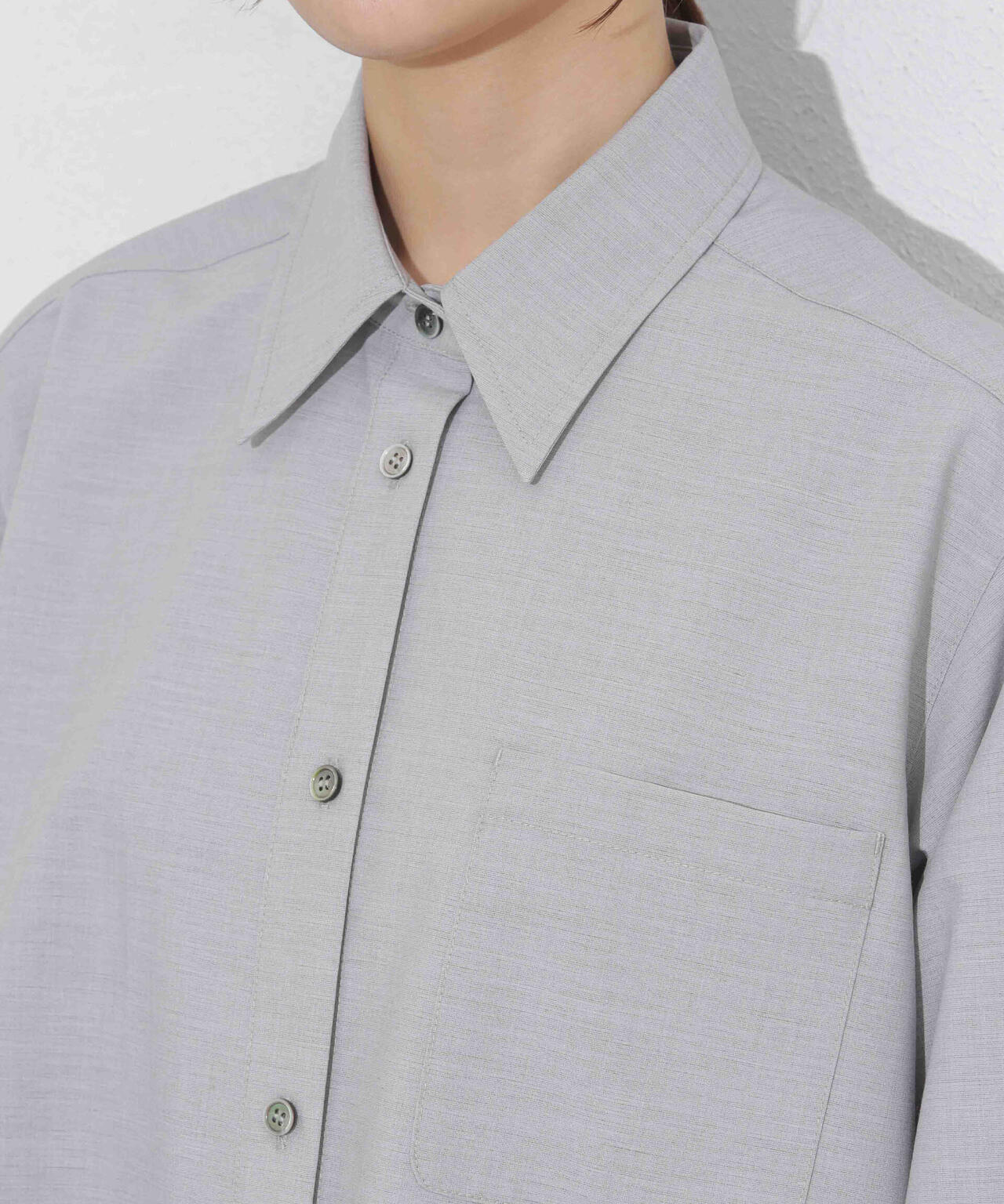 ギャザーワイドシャツ 6693220319