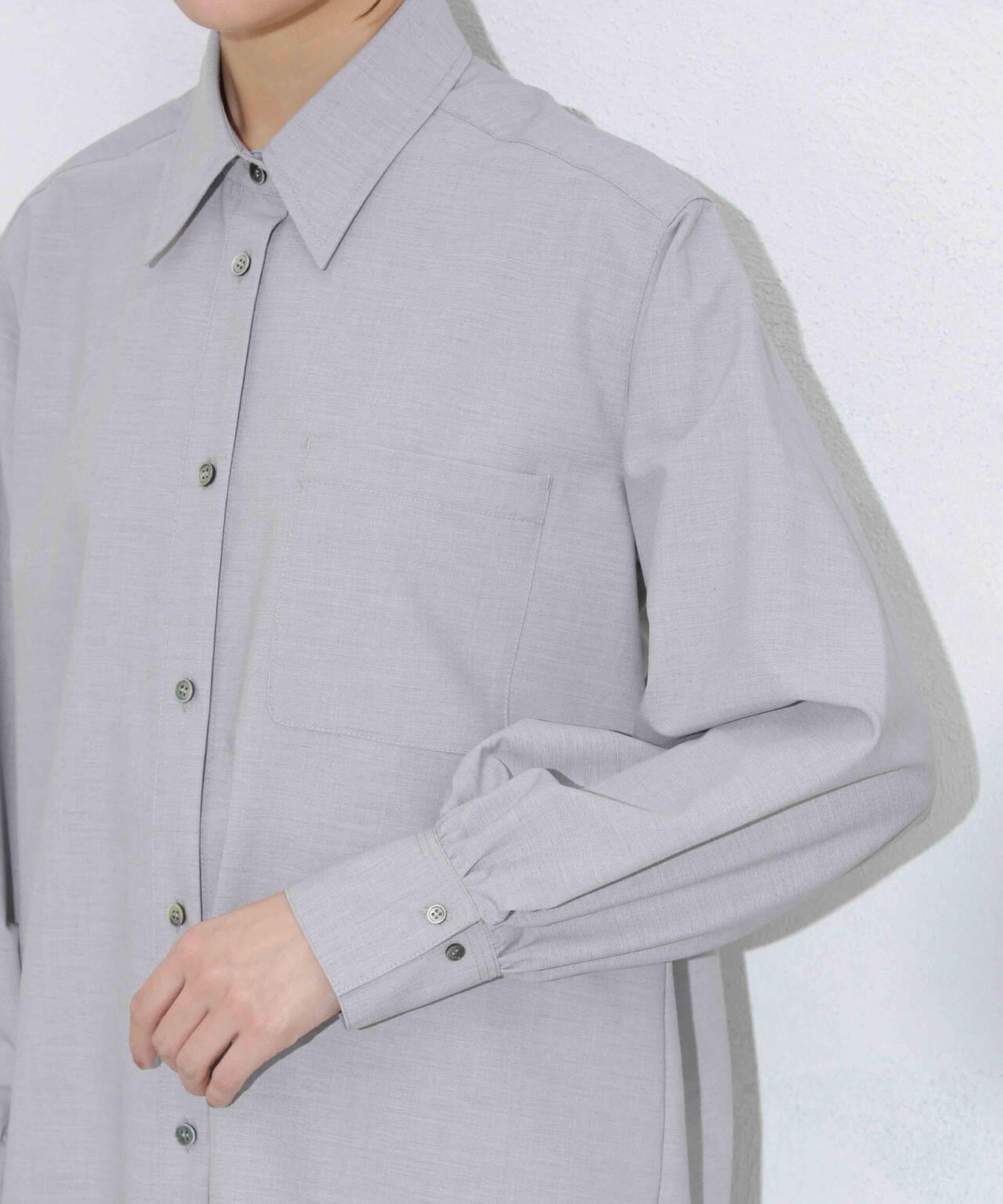 ギャザーワイドシャツ 6693220319