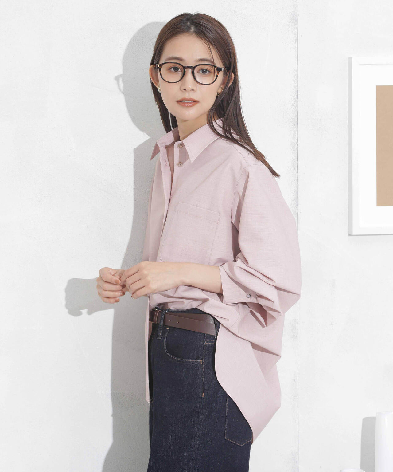 ギャザーワイドシャツ 6693220319