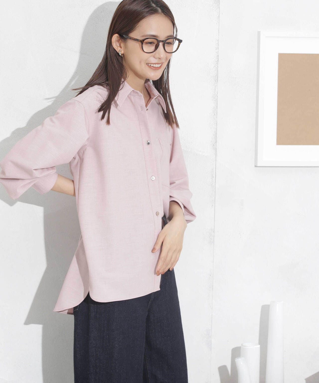 ギャザーワイドシャツ 6693220319