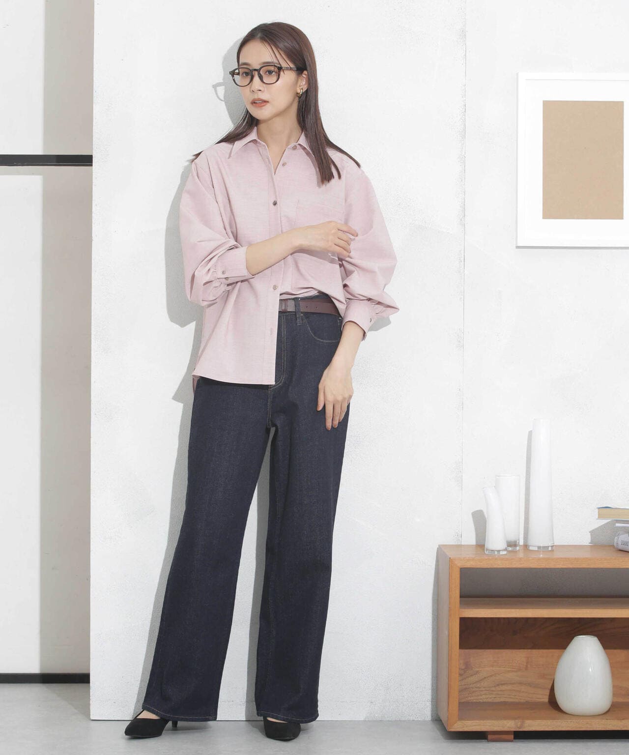 ギャザーワイドシャツ 6693220319