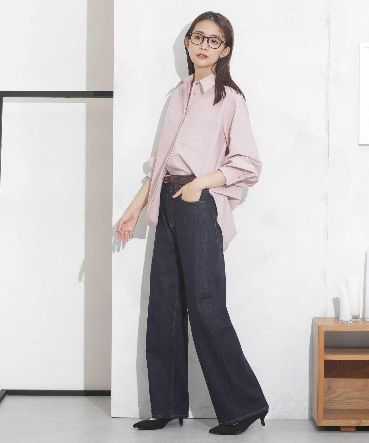 ギャザーワイドシャツ 6693220319