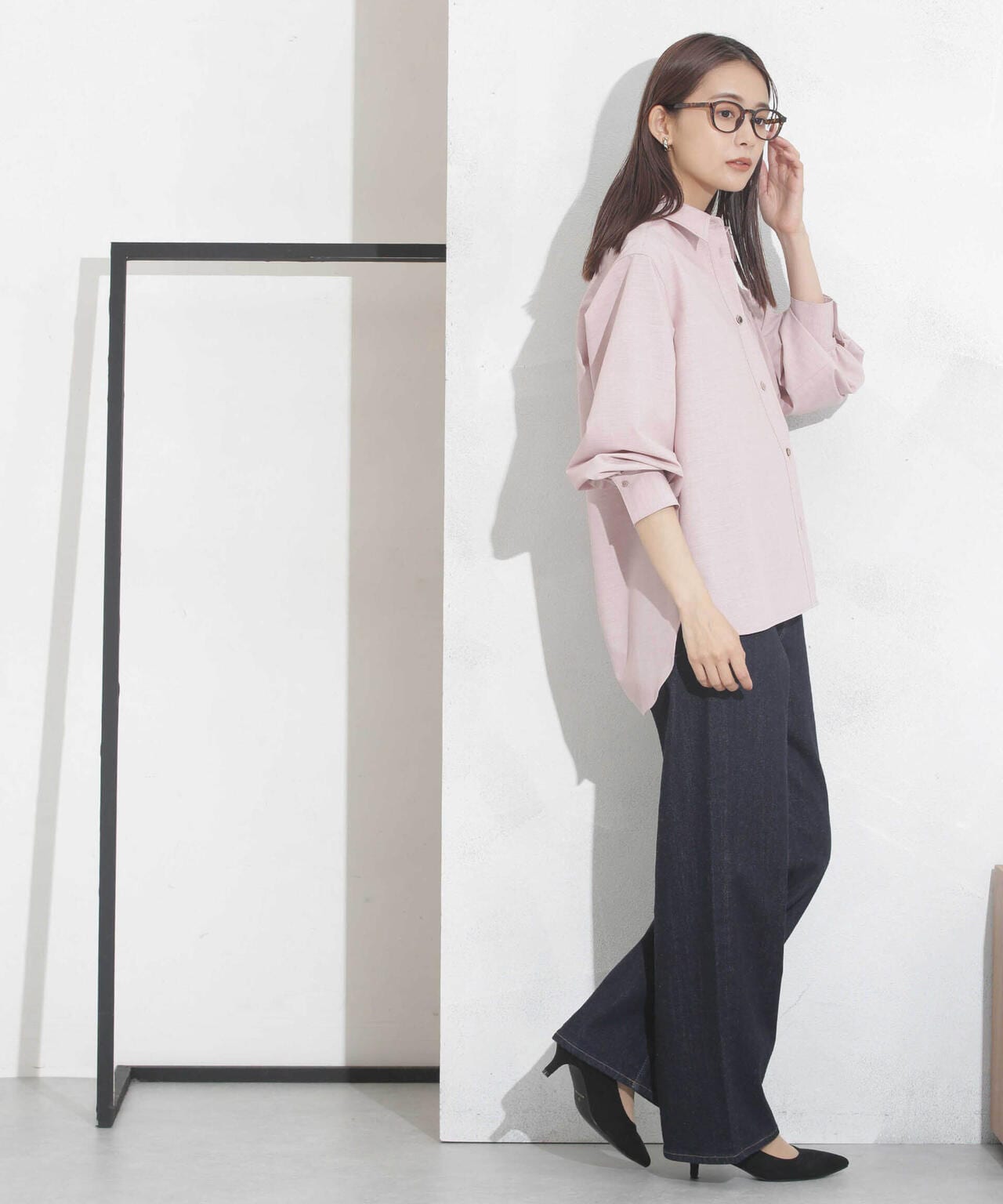 ギャザーワイドシャツ 6693220319