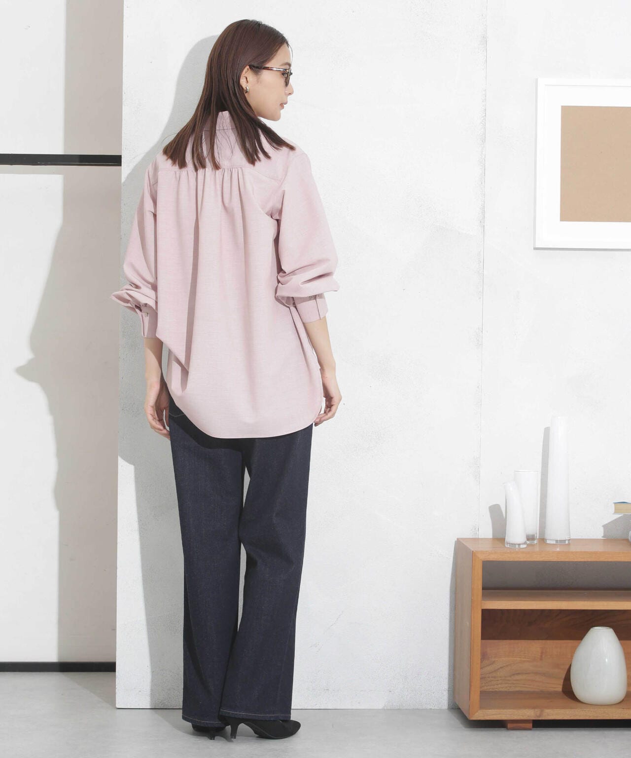 ギャザーワイドシャツ 6693220319