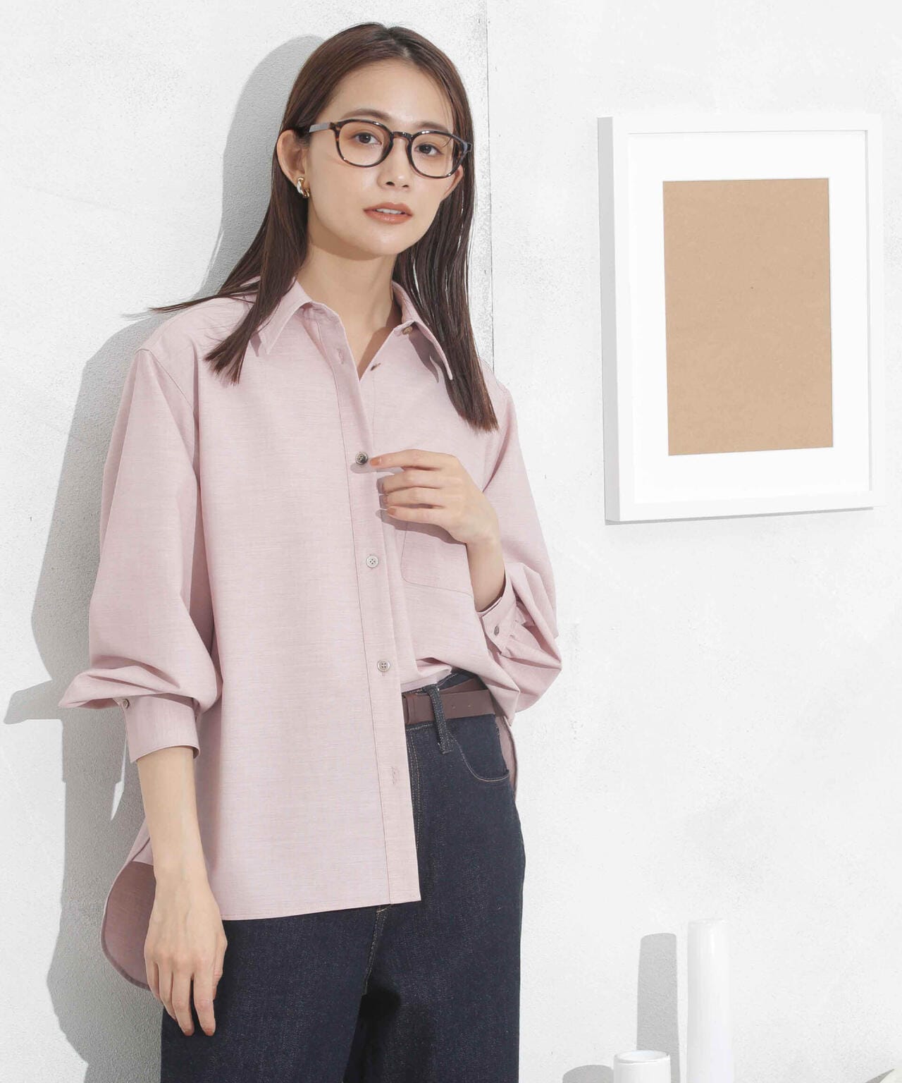 ギャザーワイドシャツ 6693220319