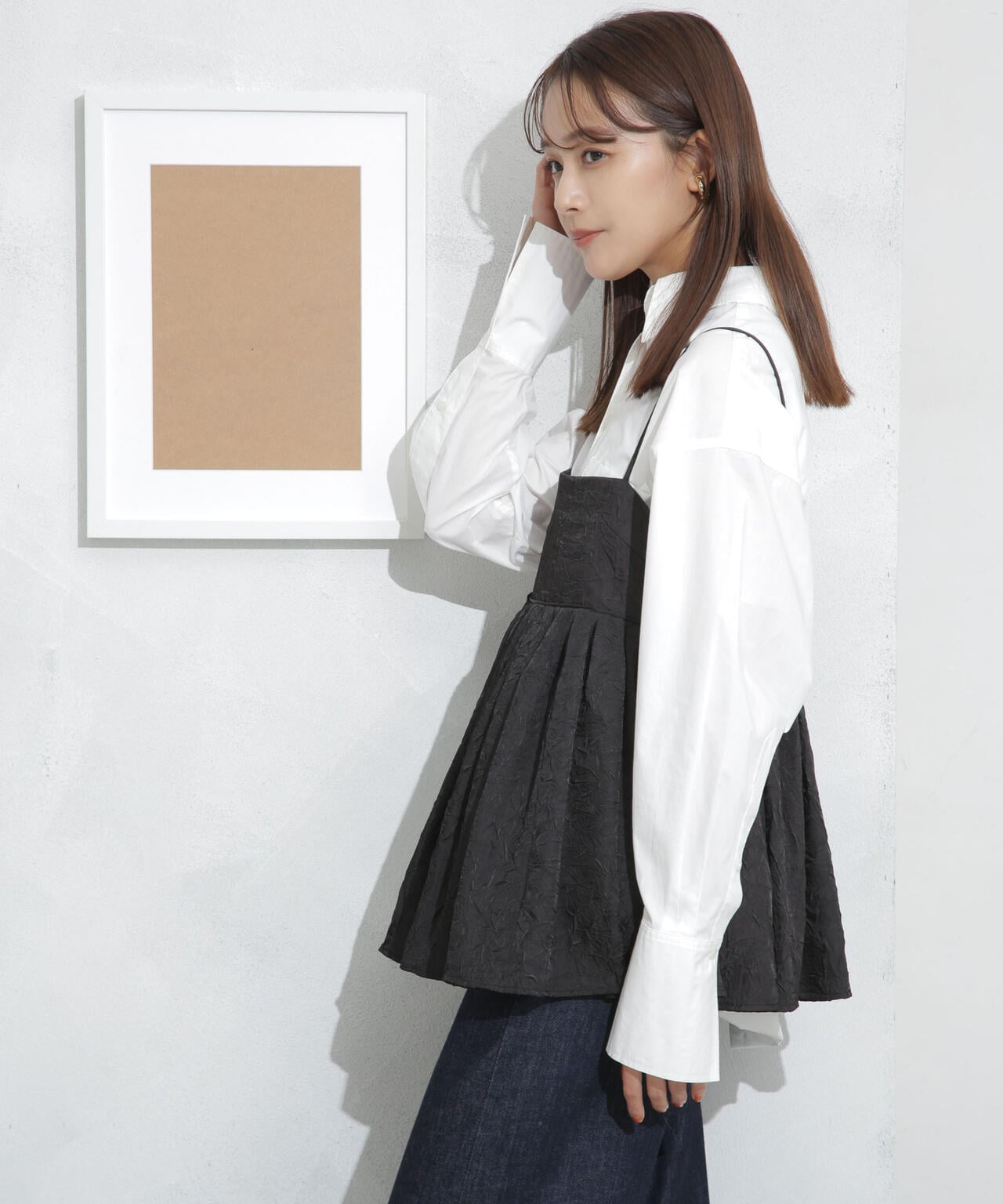 キャッチワッシャーツイルキャミブラウス 6693221304