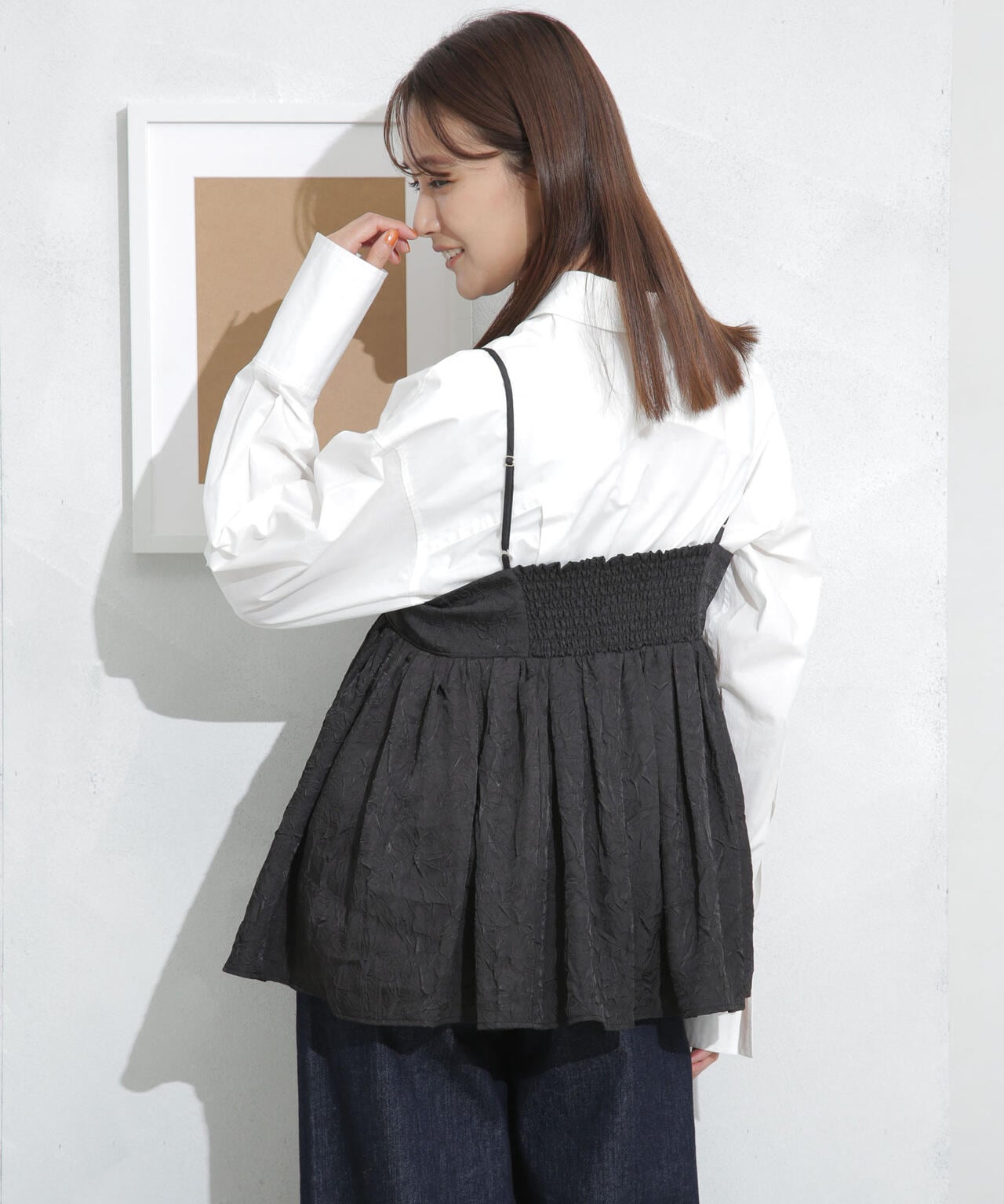 キャッチワッシャーツイルキャミブラウス 6693221304