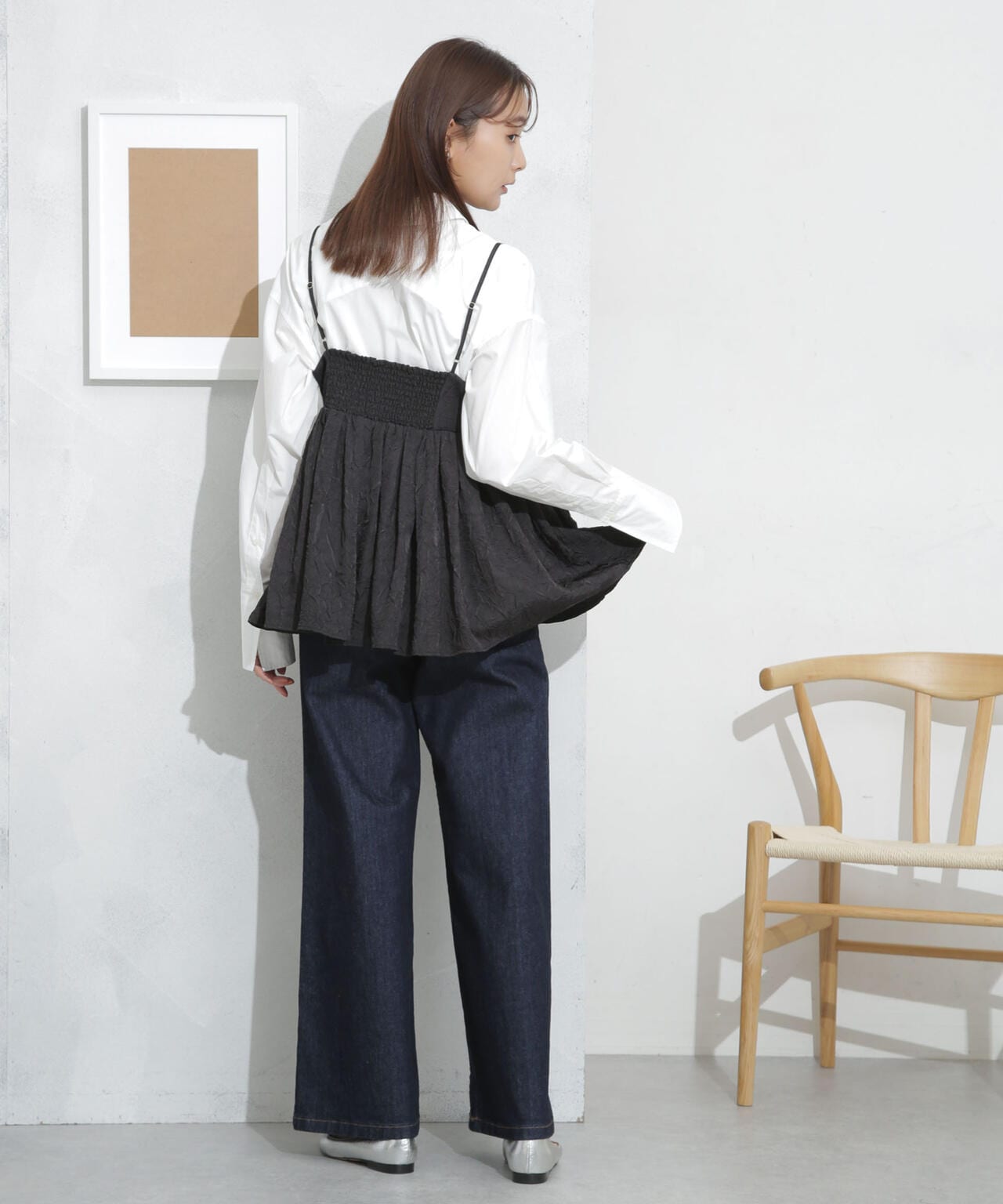 キャッチワッシャーツイルキャミブラウス 6693221304