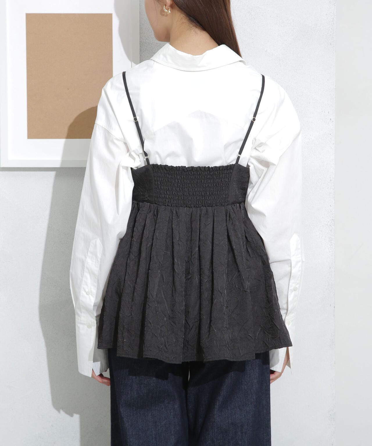 キャッチワッシャーツイルキャミブラウス 6693221304