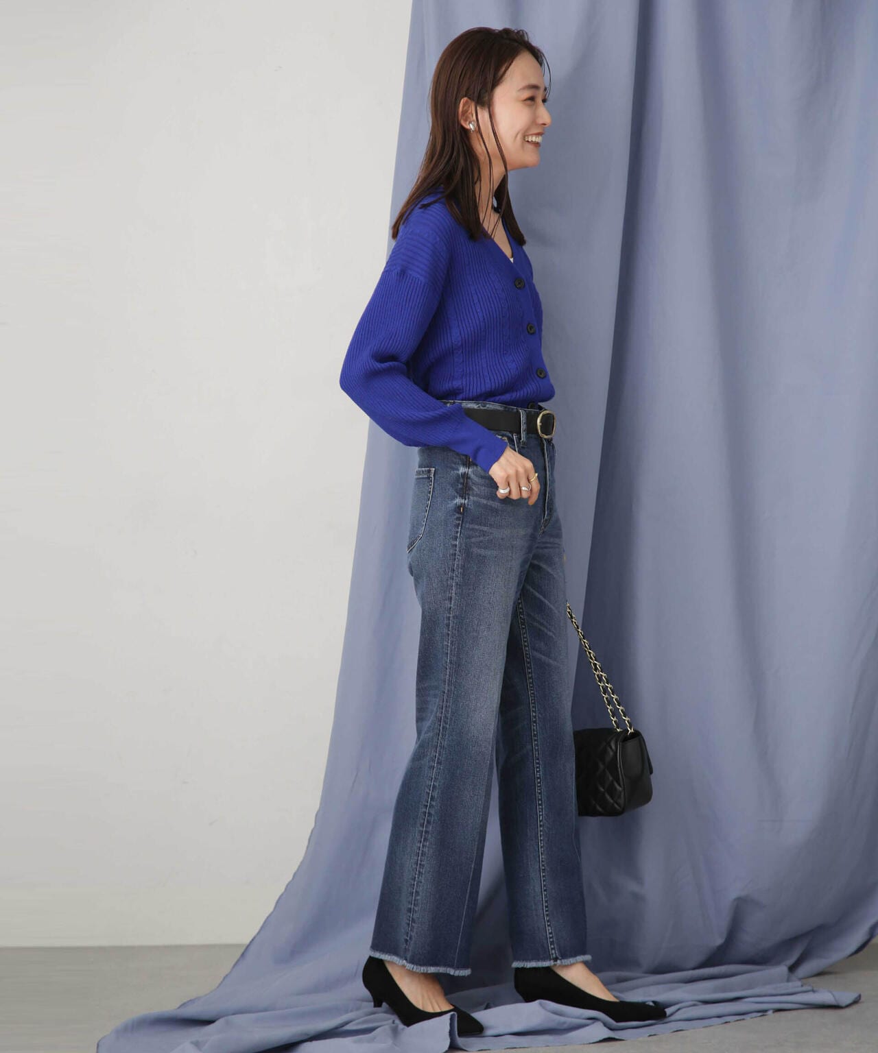 毛玉レスニットリブケーブルカーディガン 6693222305