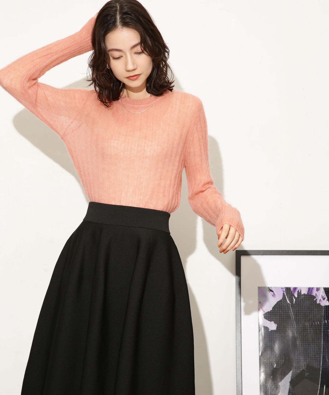 シアーモヘヤリブニットプルオーバー 6693222318