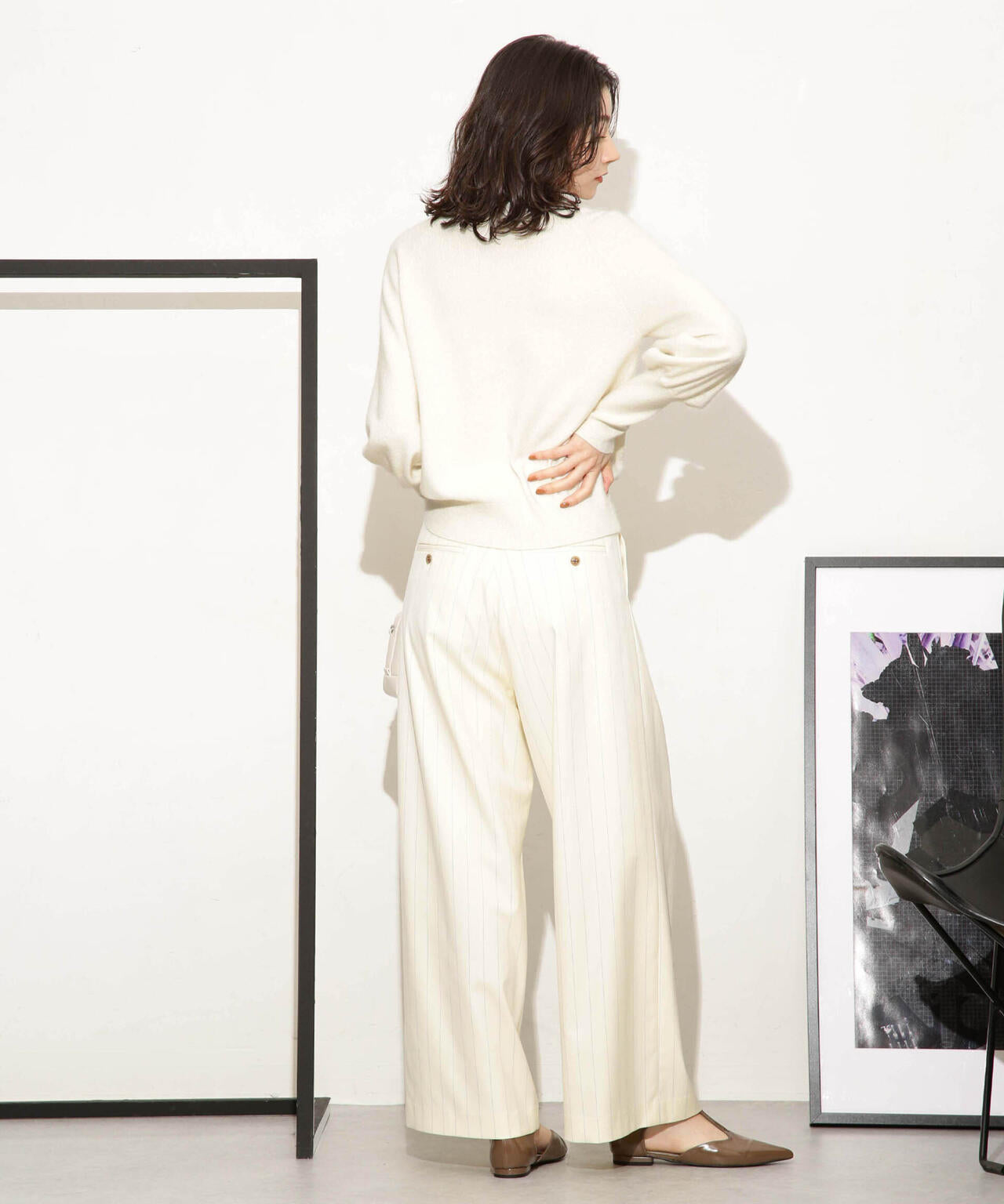 ヘアリーハイゲージフォルムスリーブニット 6693222320