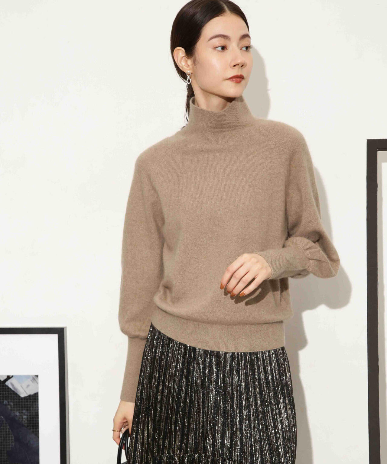 ヘアリーハイゲージフォルムスリーブニット 6693222320