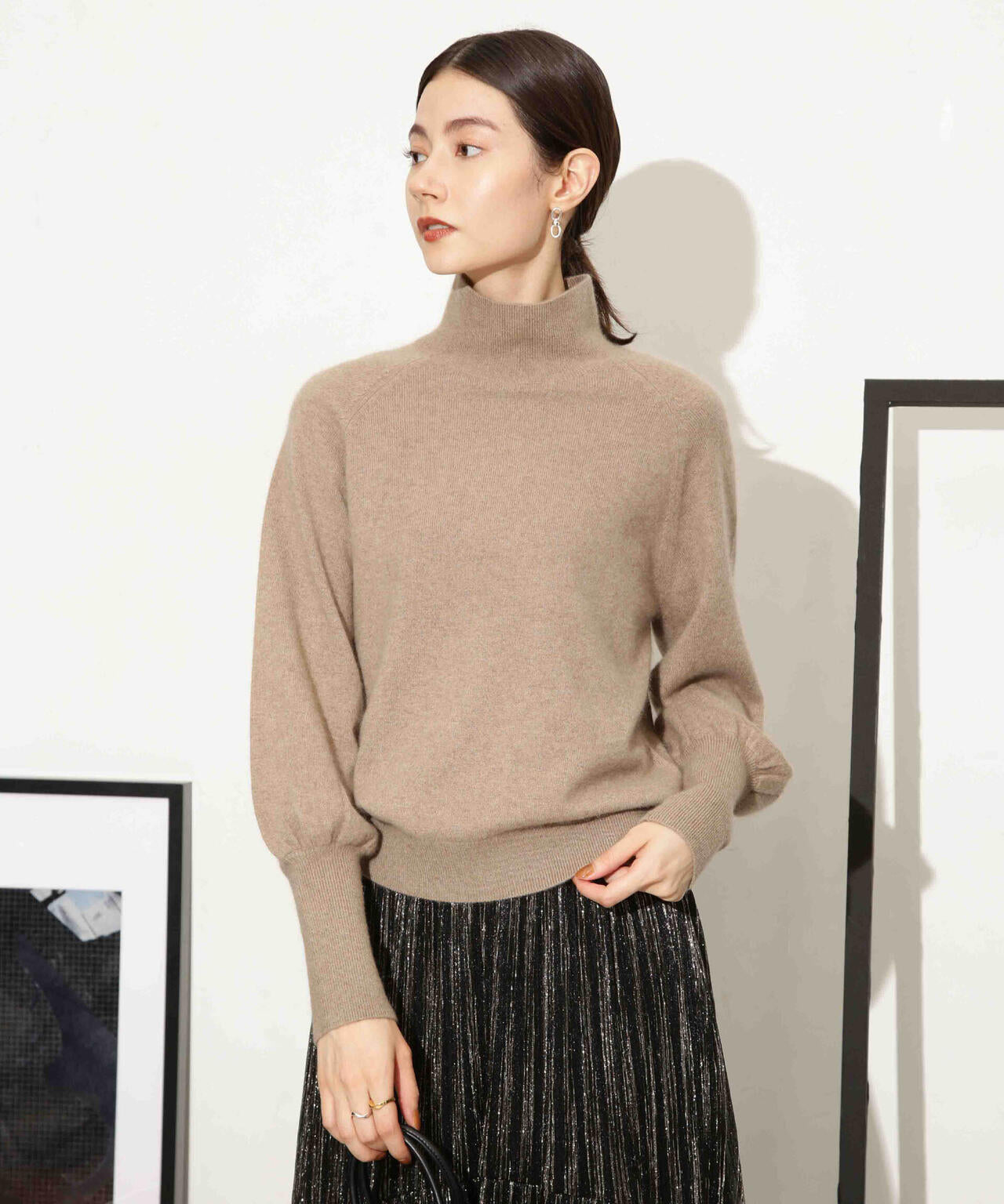 ヘアリーハイゲージフォルムスリーブニット 6693222320