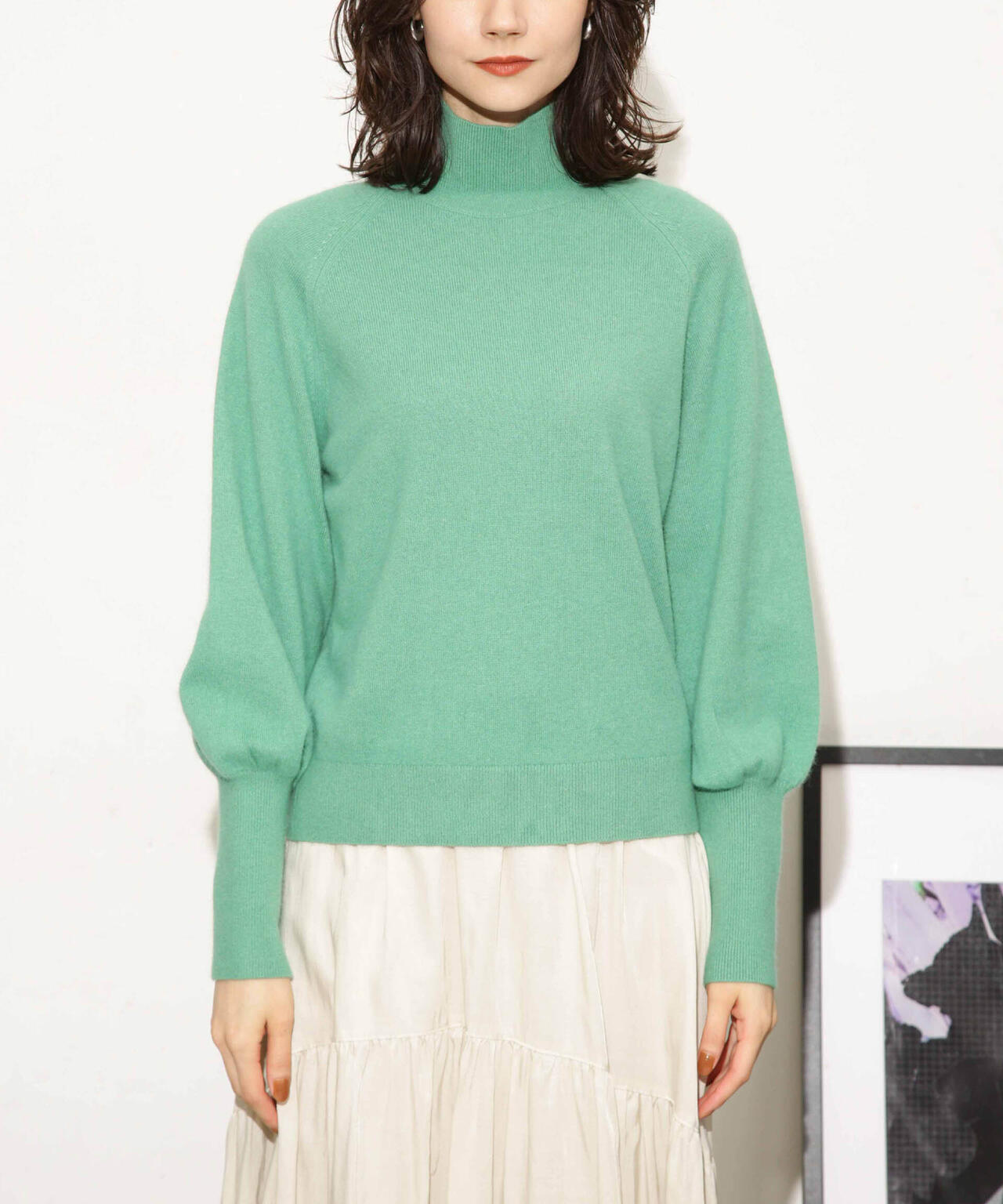 ヘアリーハイゲージフォルムスリーブニット 6693222320