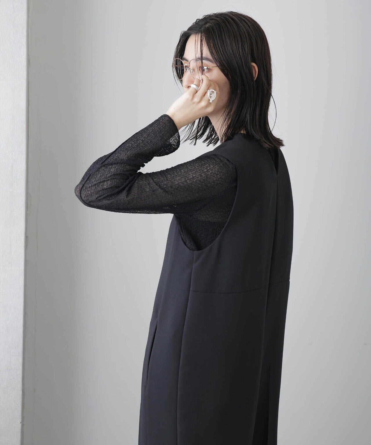 シャーリングレースカットトップス 6693223302