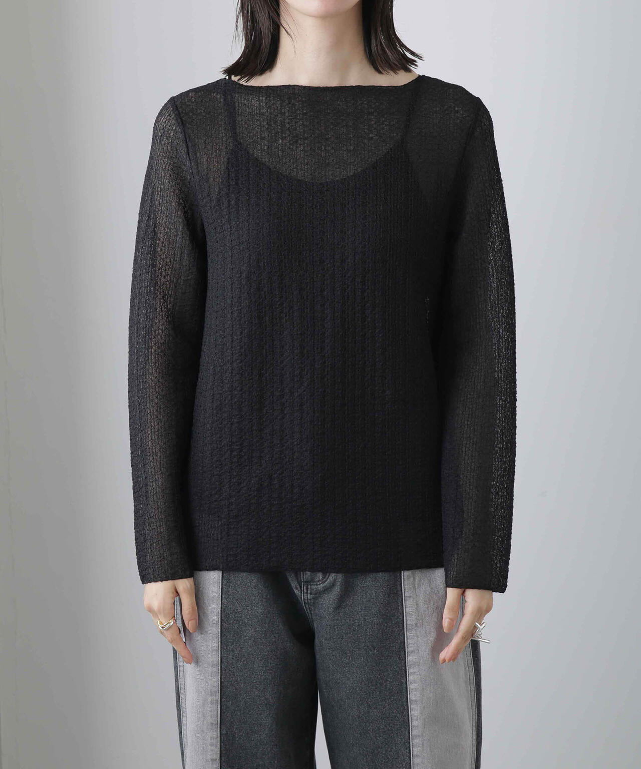 シャーリングレースカットトップス 6693223302