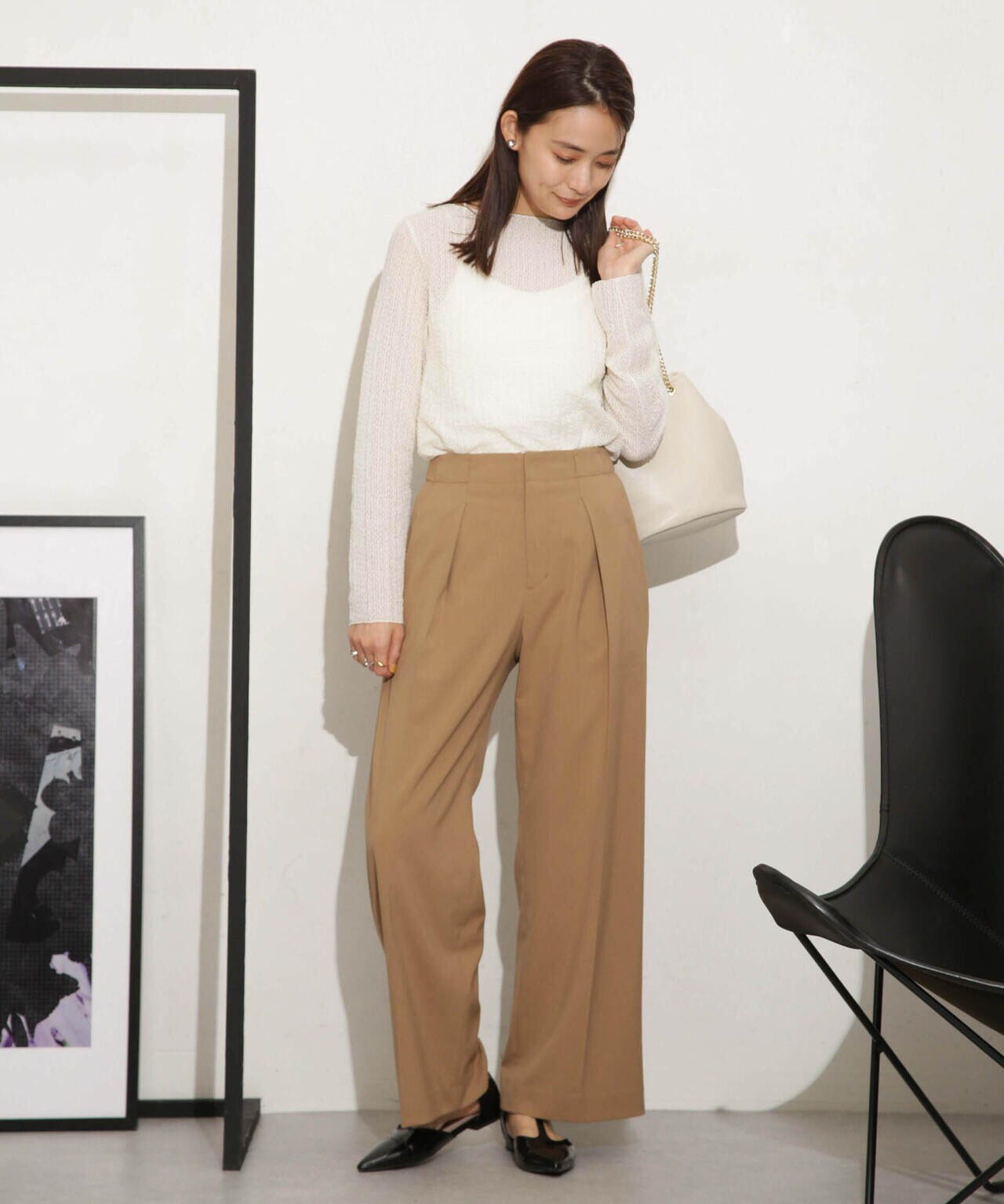 シャーリングレースカットトップス 6693223302