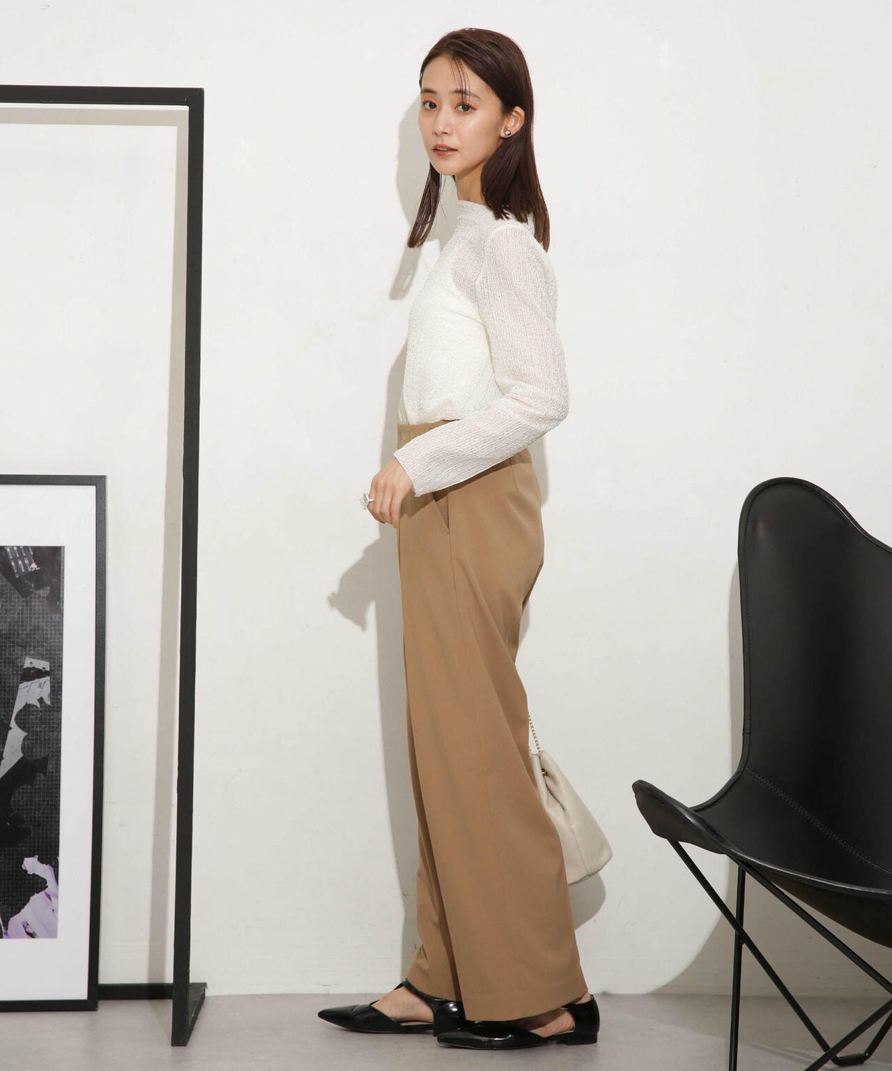 シャーリングレースカットトップス 6693223302