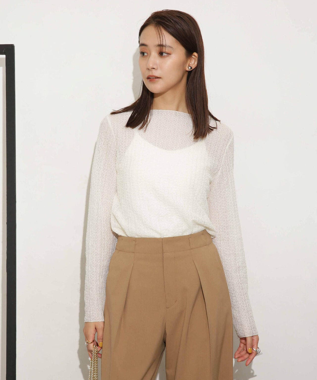 シャーリングレースカットトップス 6693223302