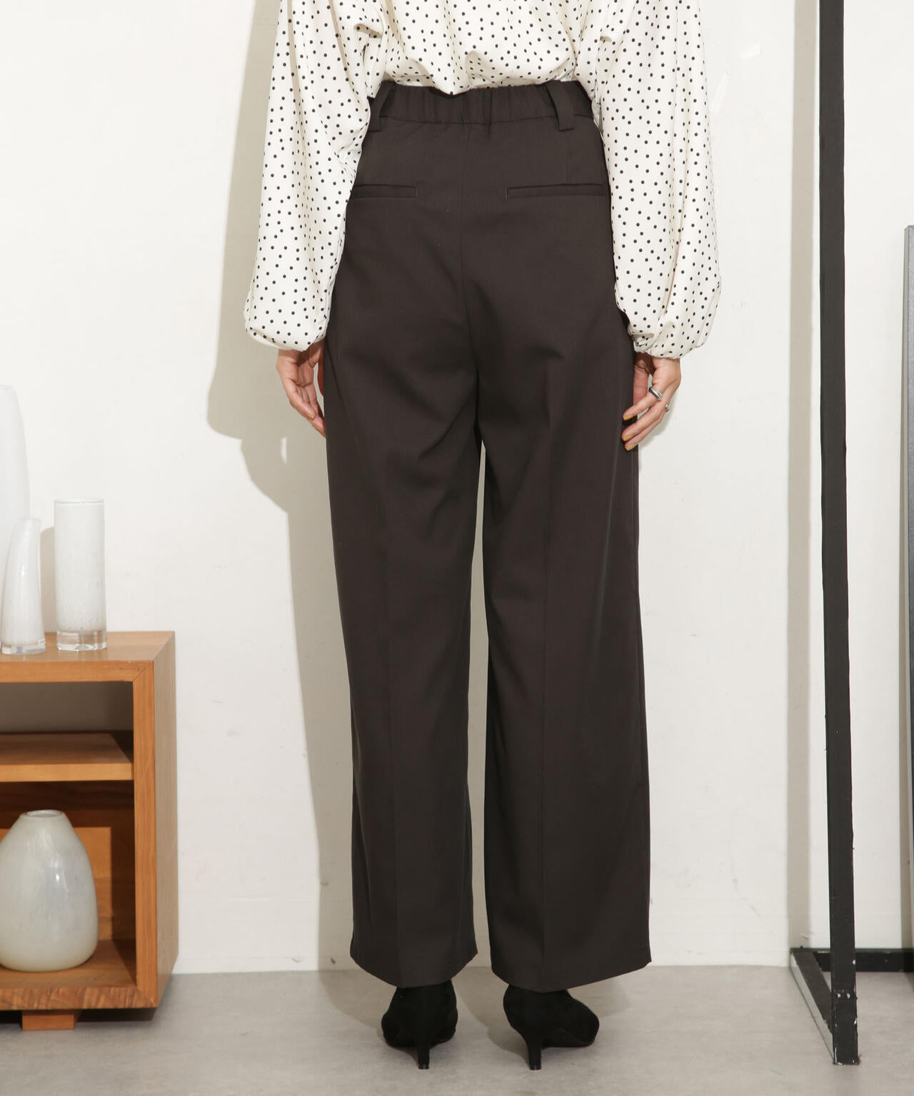 2タックツイルワイドパンツ 6693227301