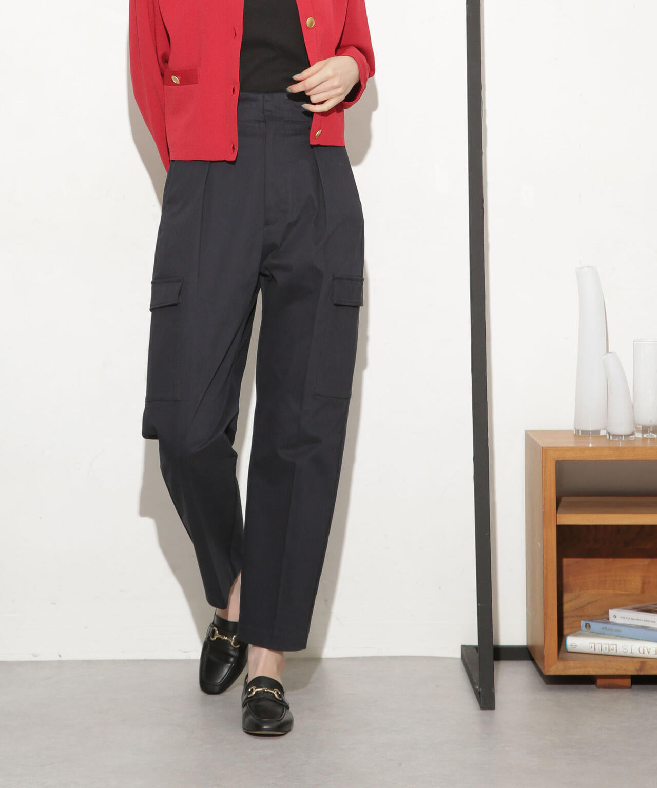 コットンサテンカーゴパンツ 6693227302