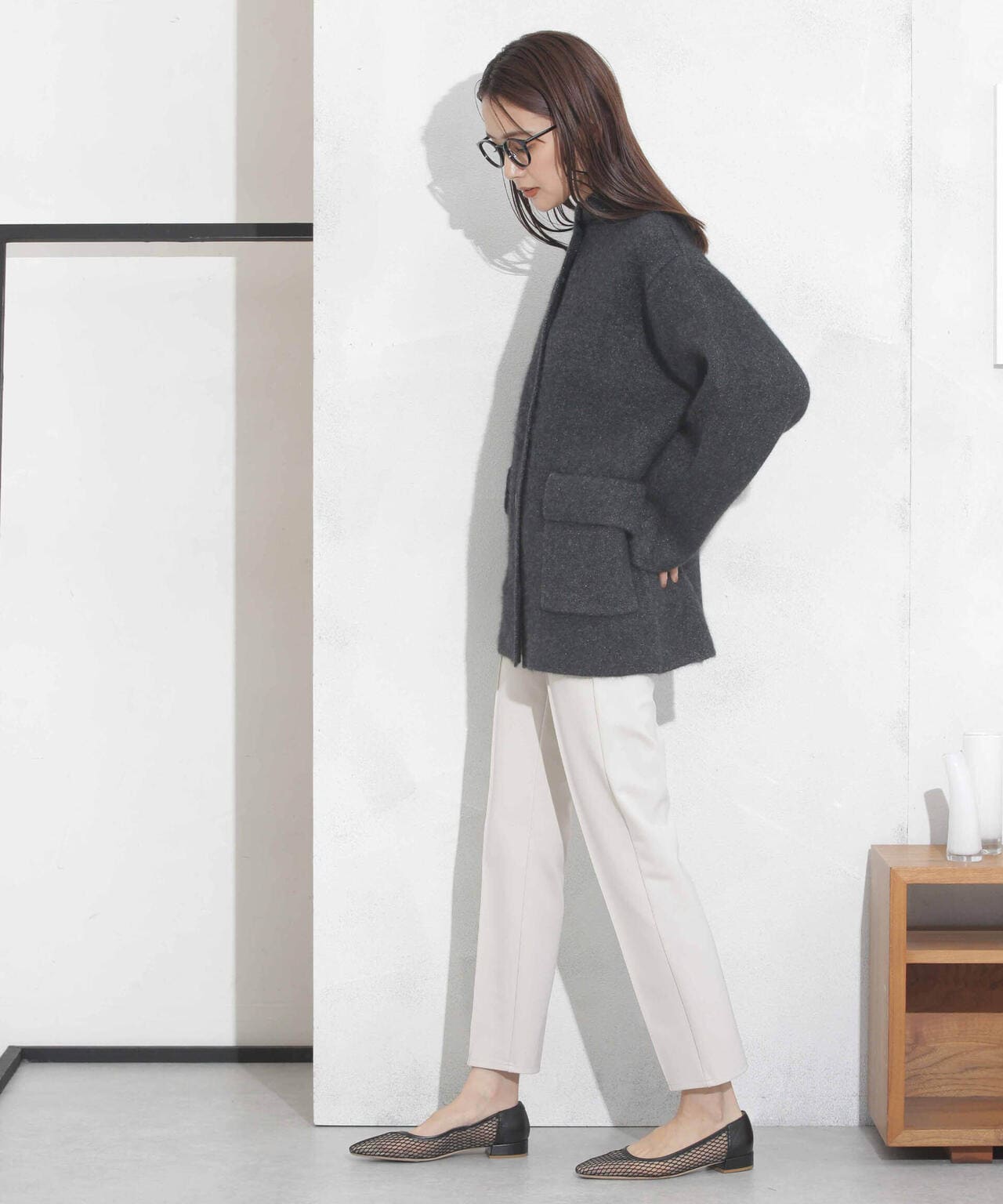 センタータックジャージースリムパンツ 6693227308