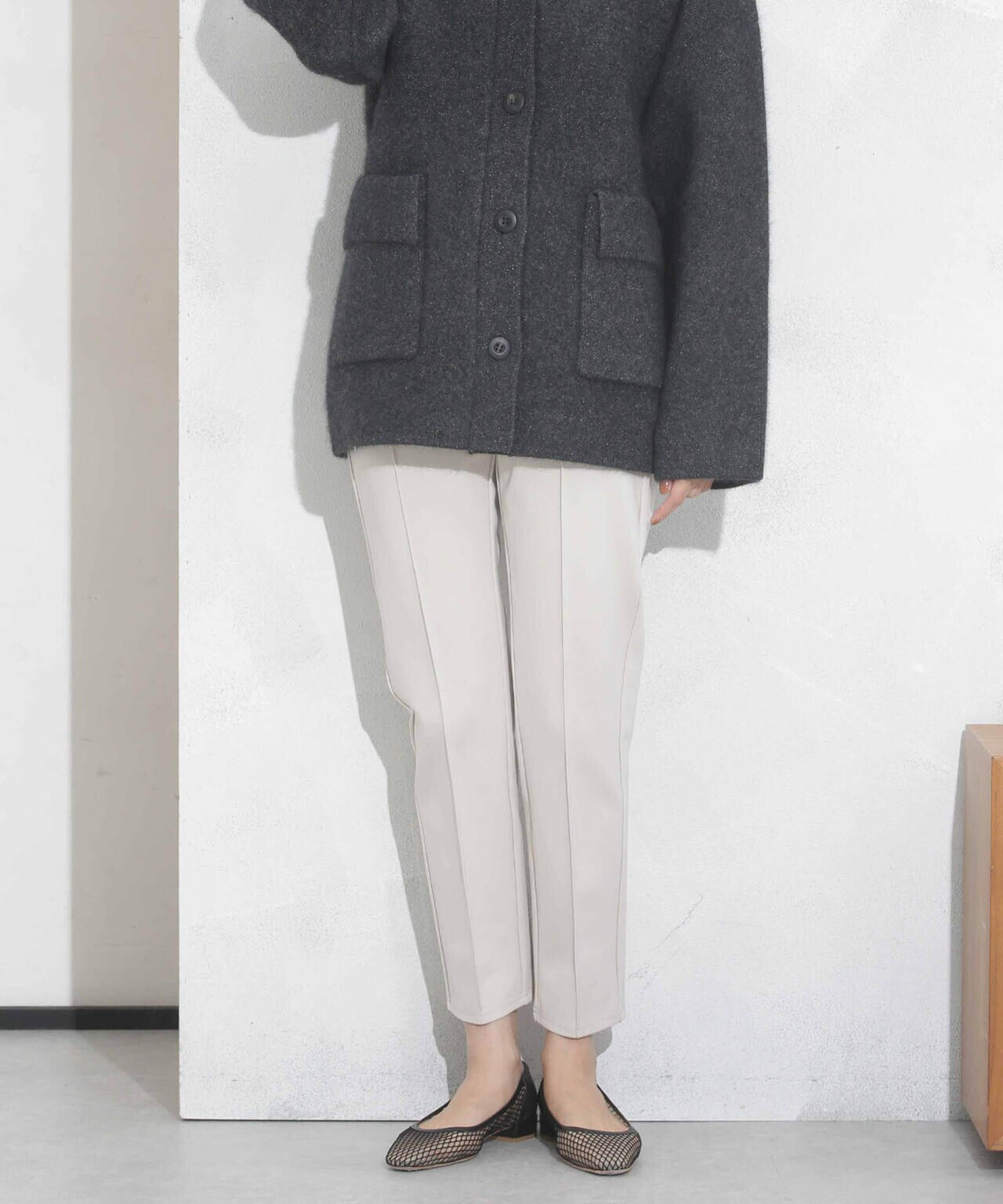 センタータックジャージースリムパンツ 6693227308