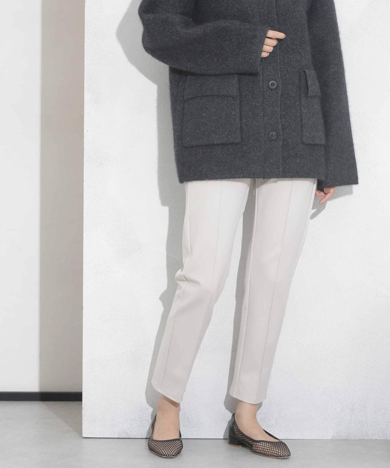 センタータックジャージースリムパンツ 6693227308