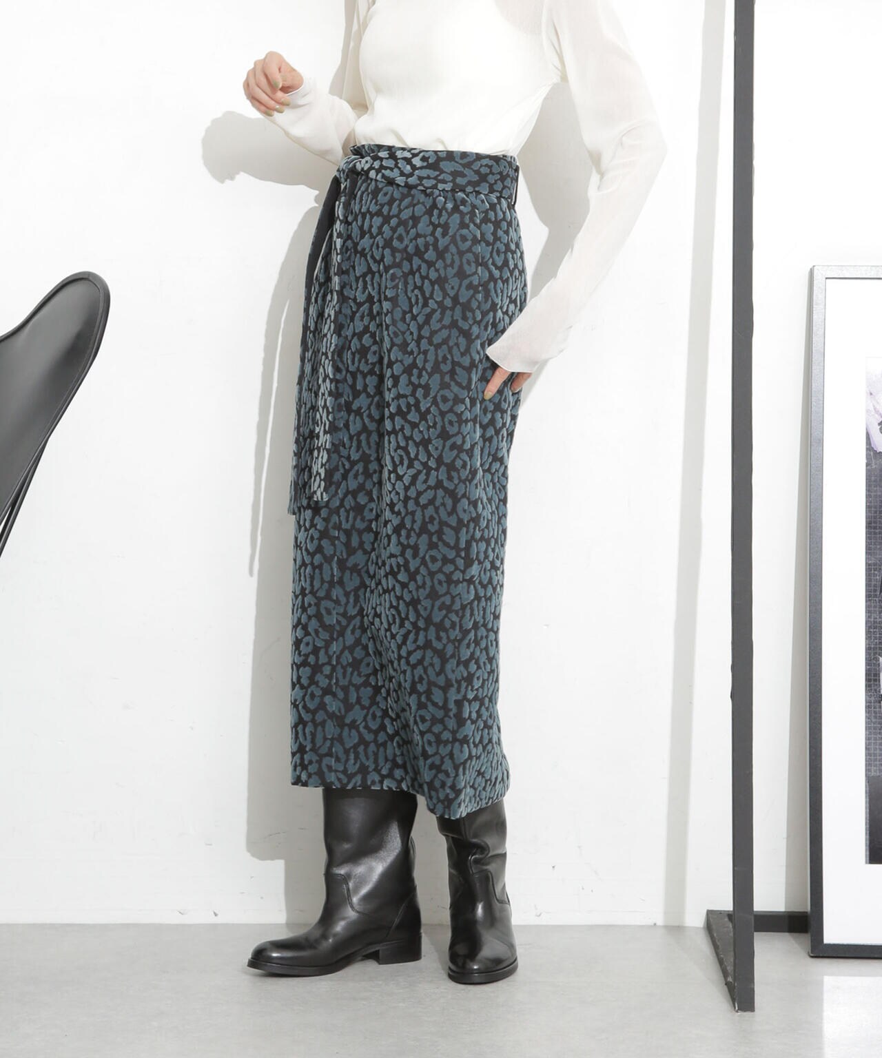 レオパードフロッキースカート 6693230326