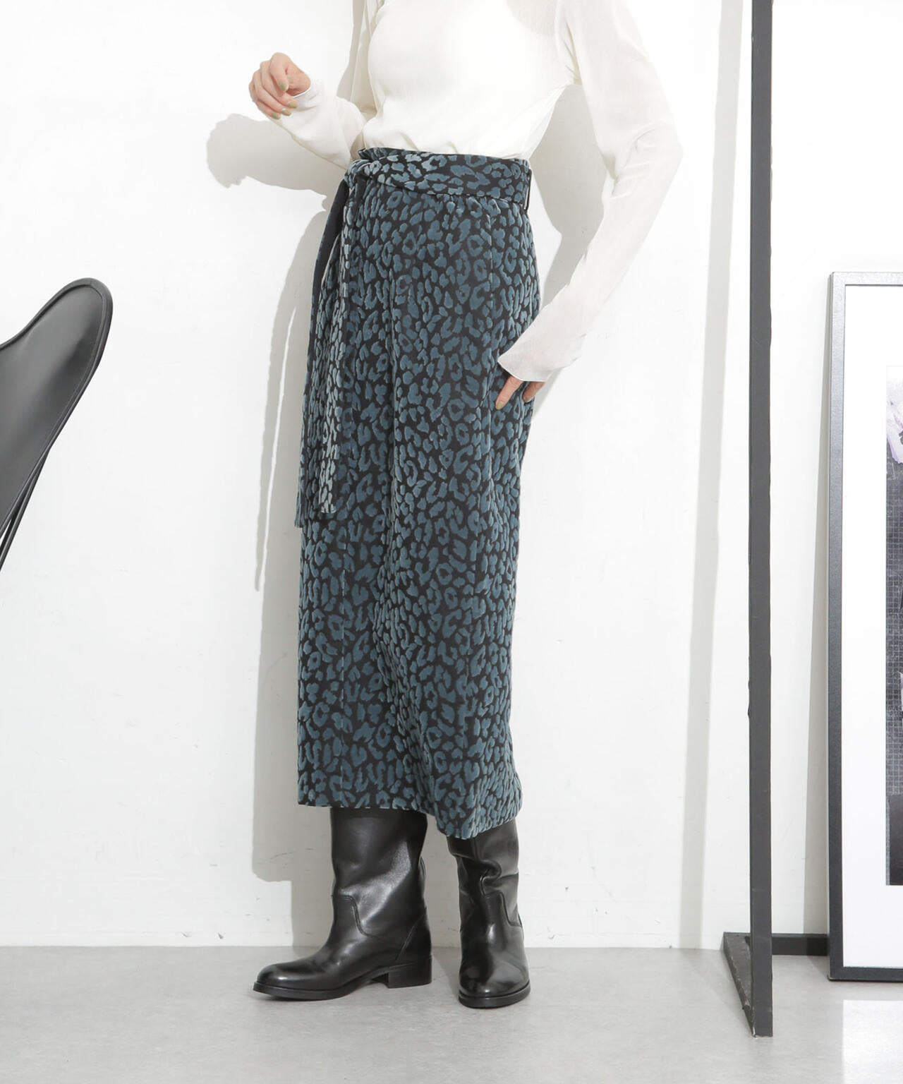レオパードフロッキースカート 6693230326