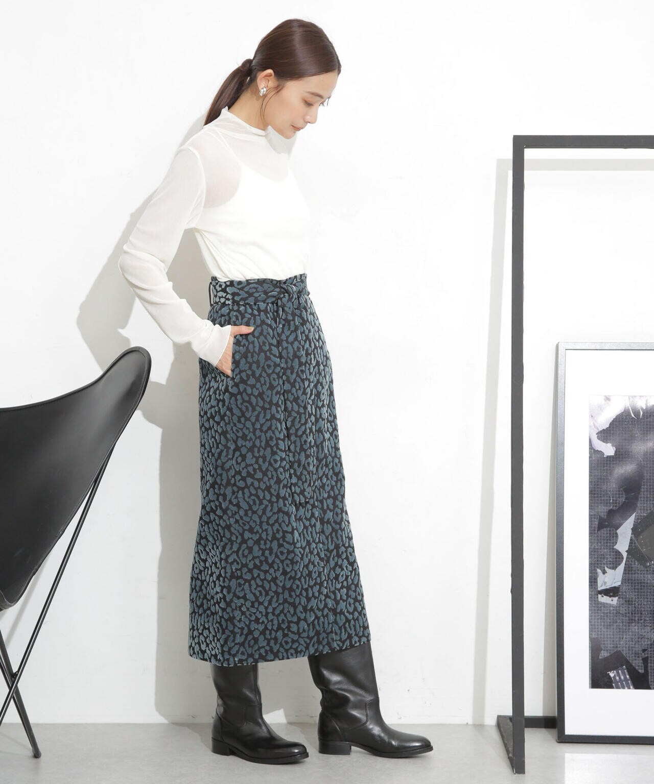 レオパードフロッキースカート 6693230326