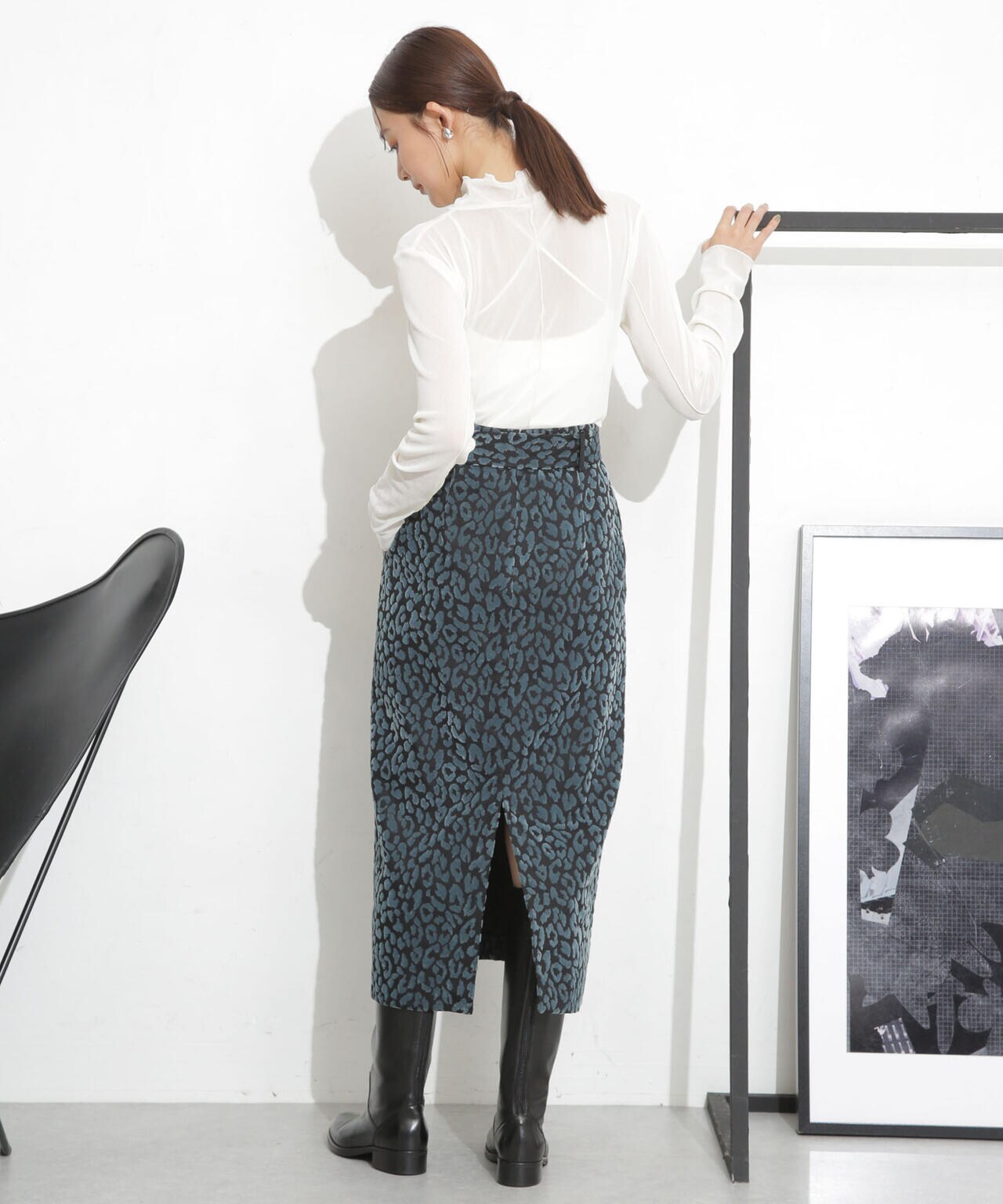 レオパードフロッキースカート 6693230326