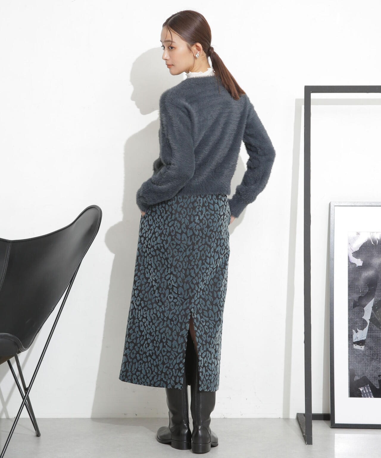 レオパードフロッキースカート 6693230326