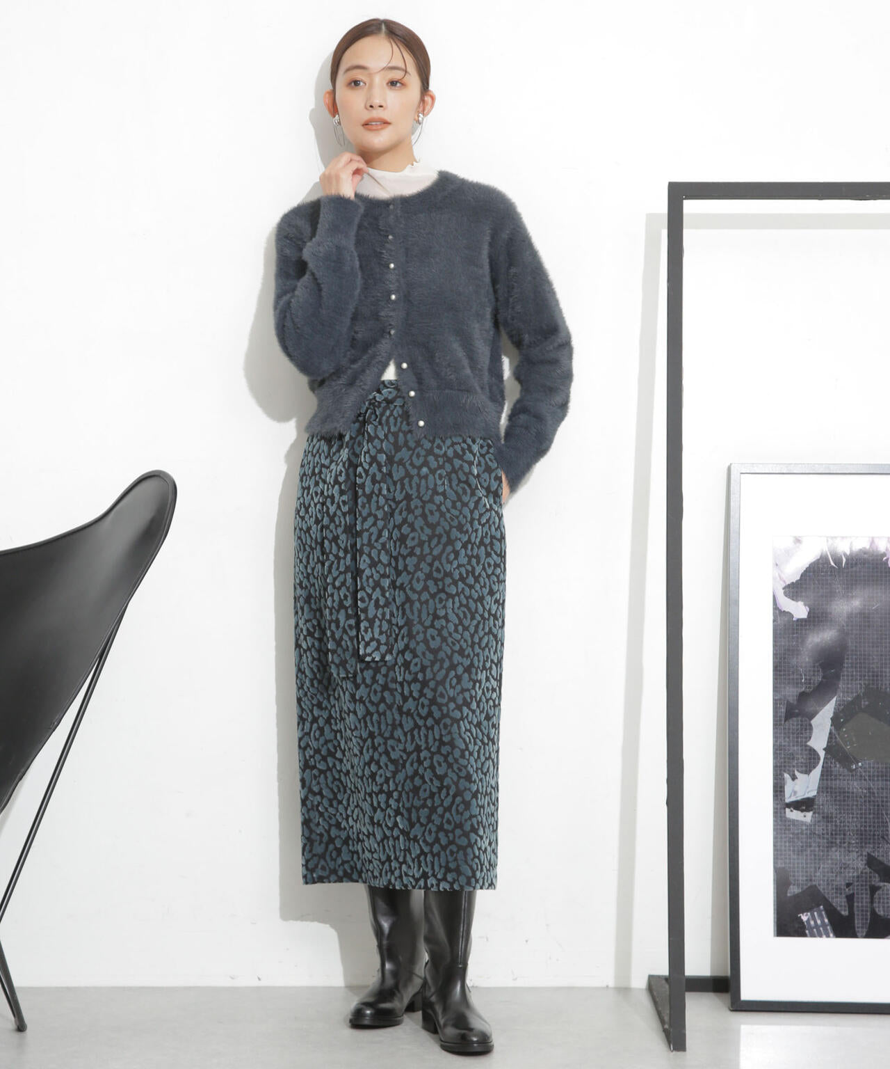 レオパードフロッキースカート 6693230326