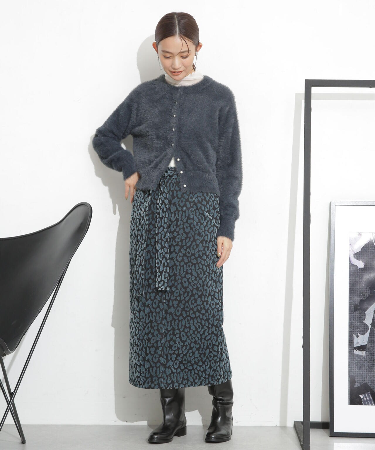 レオパードフロッキースカート 6693230326