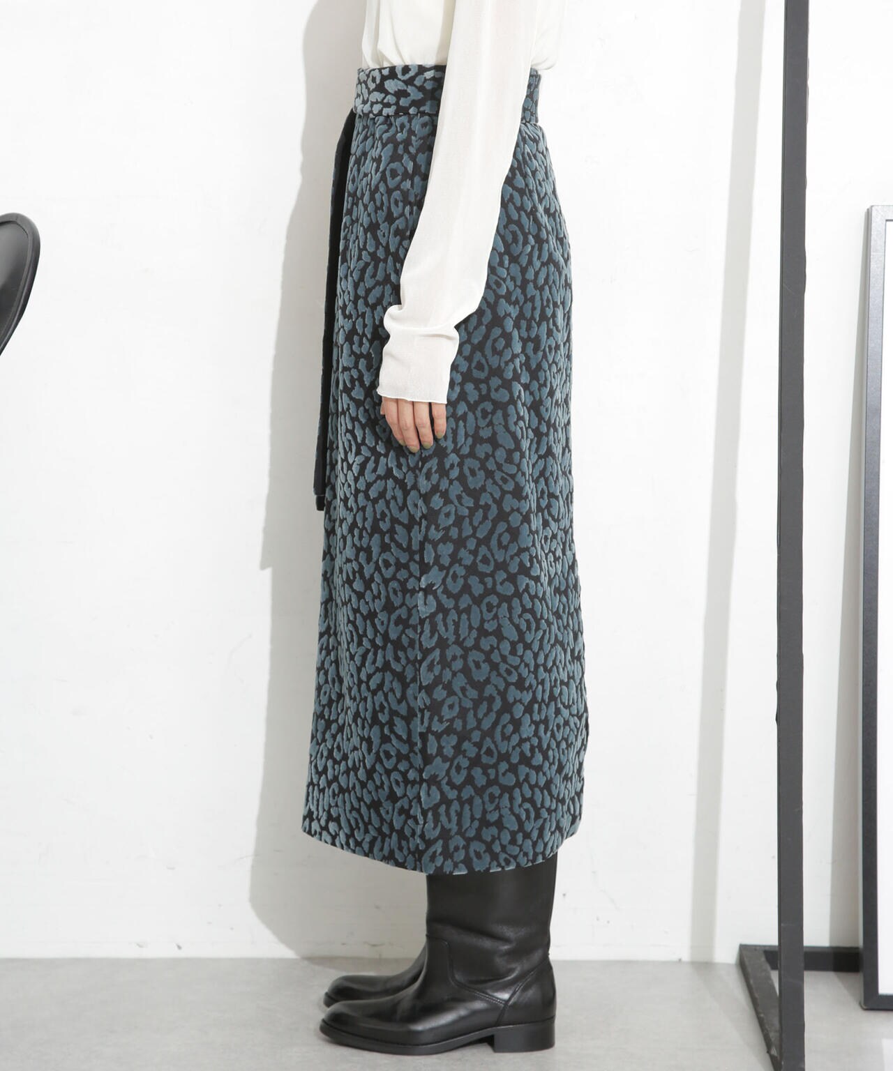 レオパードフロッキースカート 6693230326