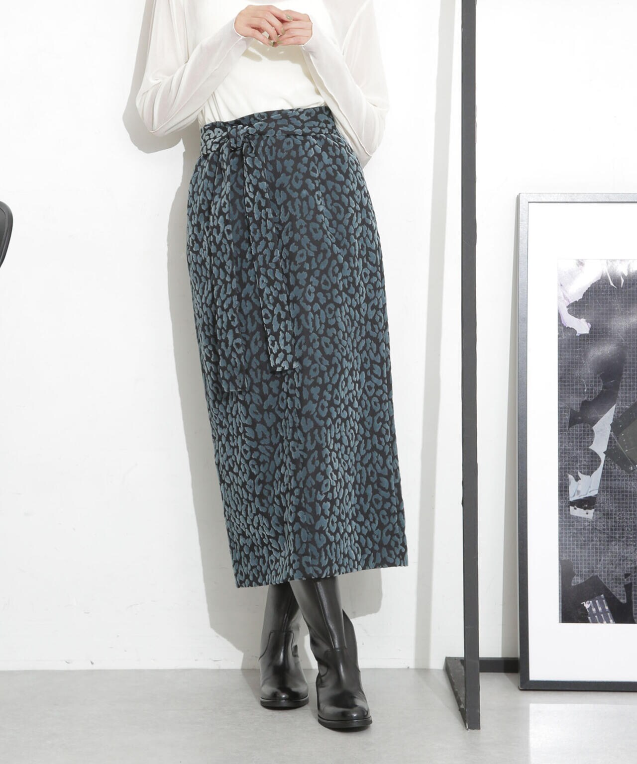 レオパードフロッキースカート 6693230326