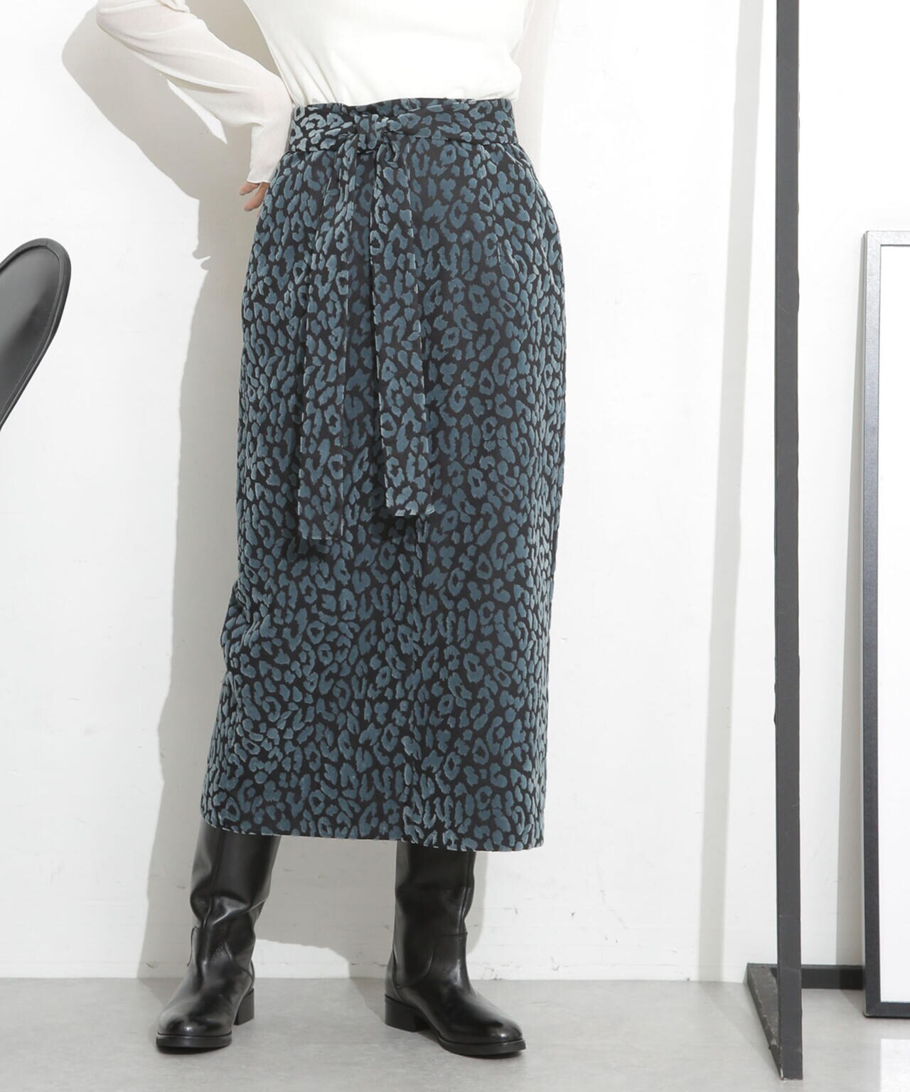 レオパードフロッキースカート 6693230326