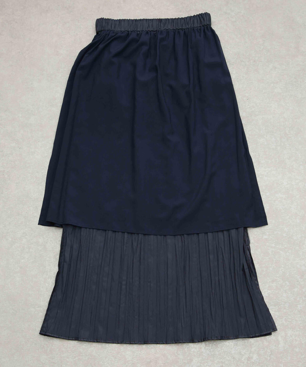 チンツサテンティアードプリーツスカート(セットアップ可) 6693230327