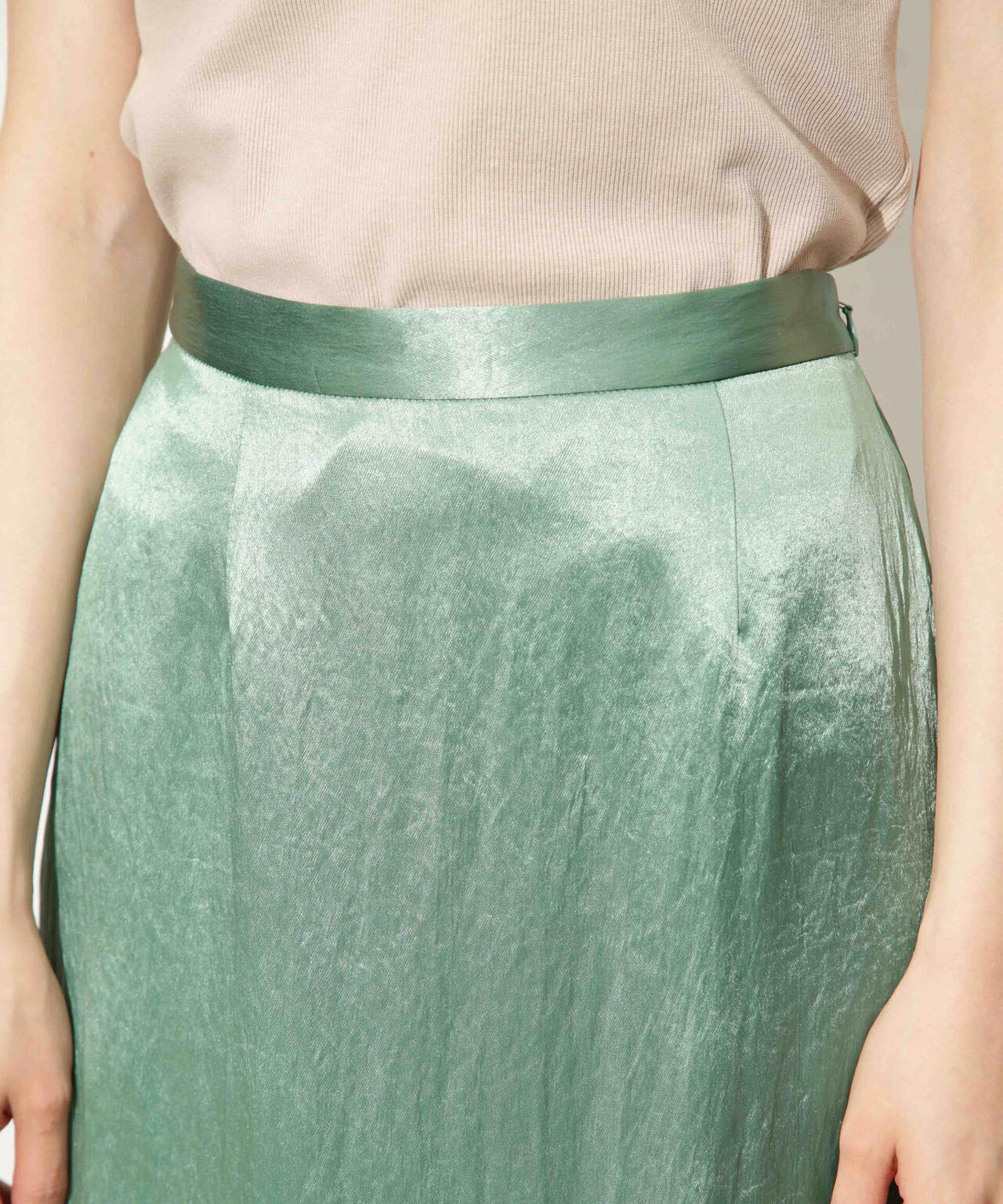 ヘビーサテンIラインスカート 6693230328