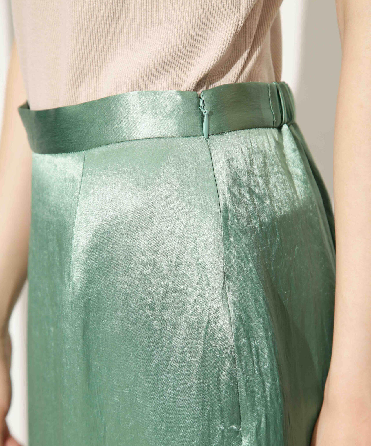 ヘビーサテンIラインスカート 6693230328