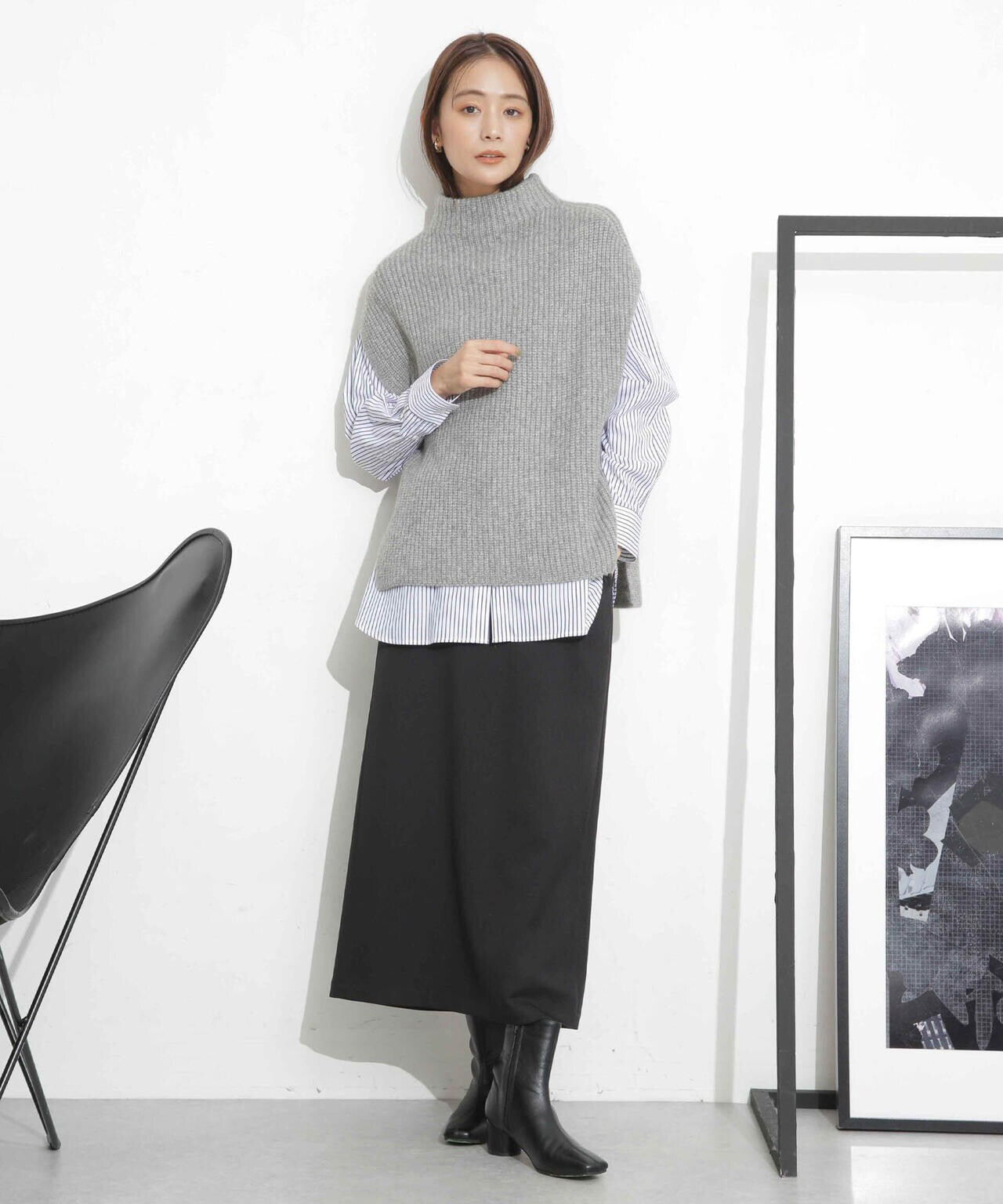 スリットストレートスカート 6693230335